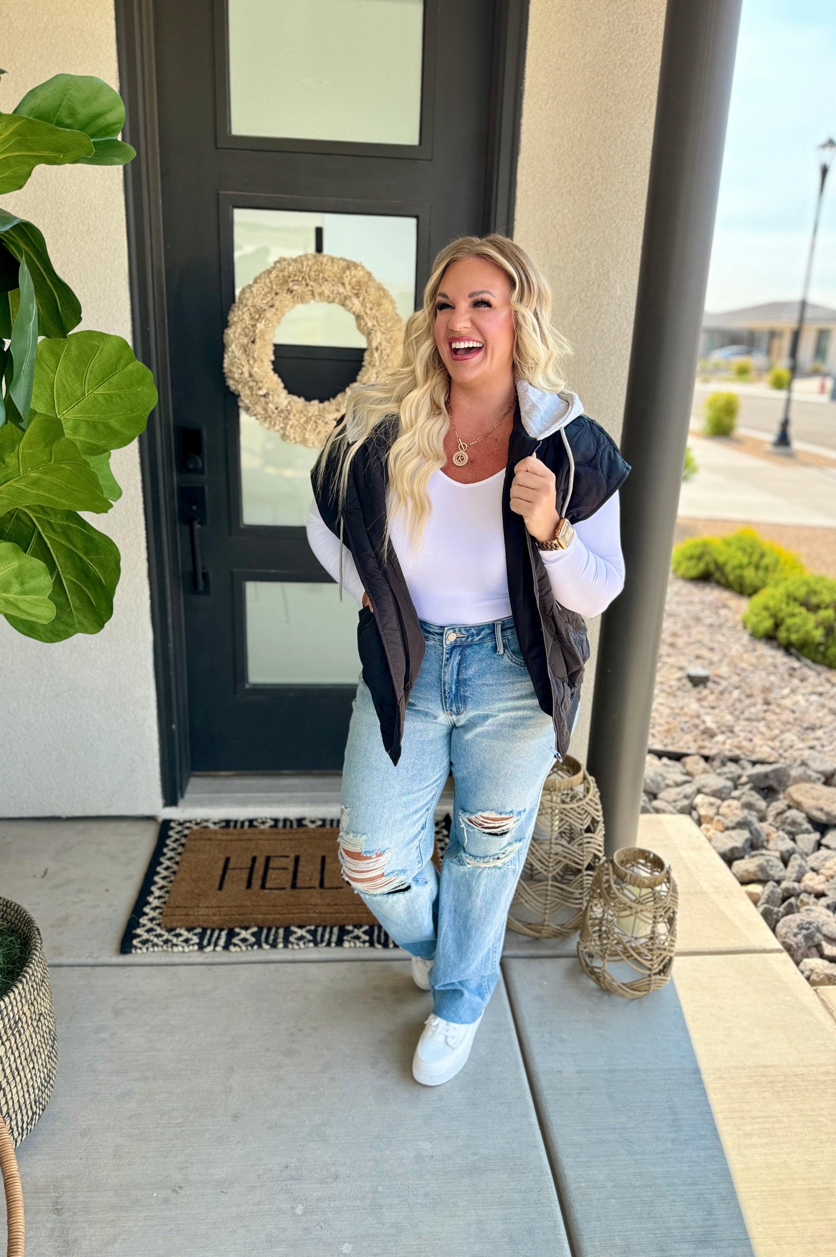 PREORDER: Cheyenne Hooded Puffer Vest in Two Colors-Womens-Stay Foxy Boutique, Florissant, Missouri