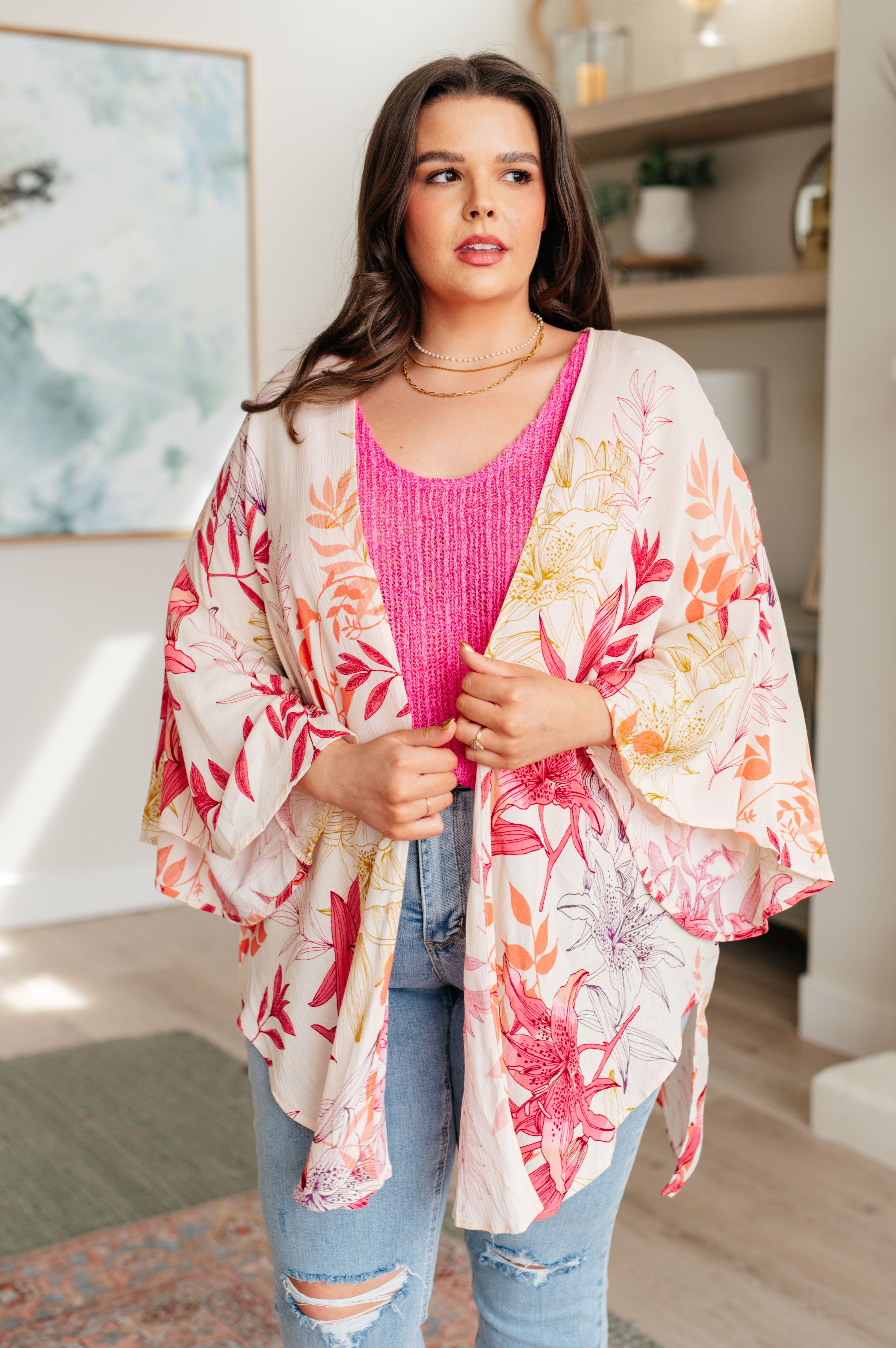 Vacay Season Bell Sleeve Kimono-Layers-Stay Foxy Boutique, Florissant, Missouri