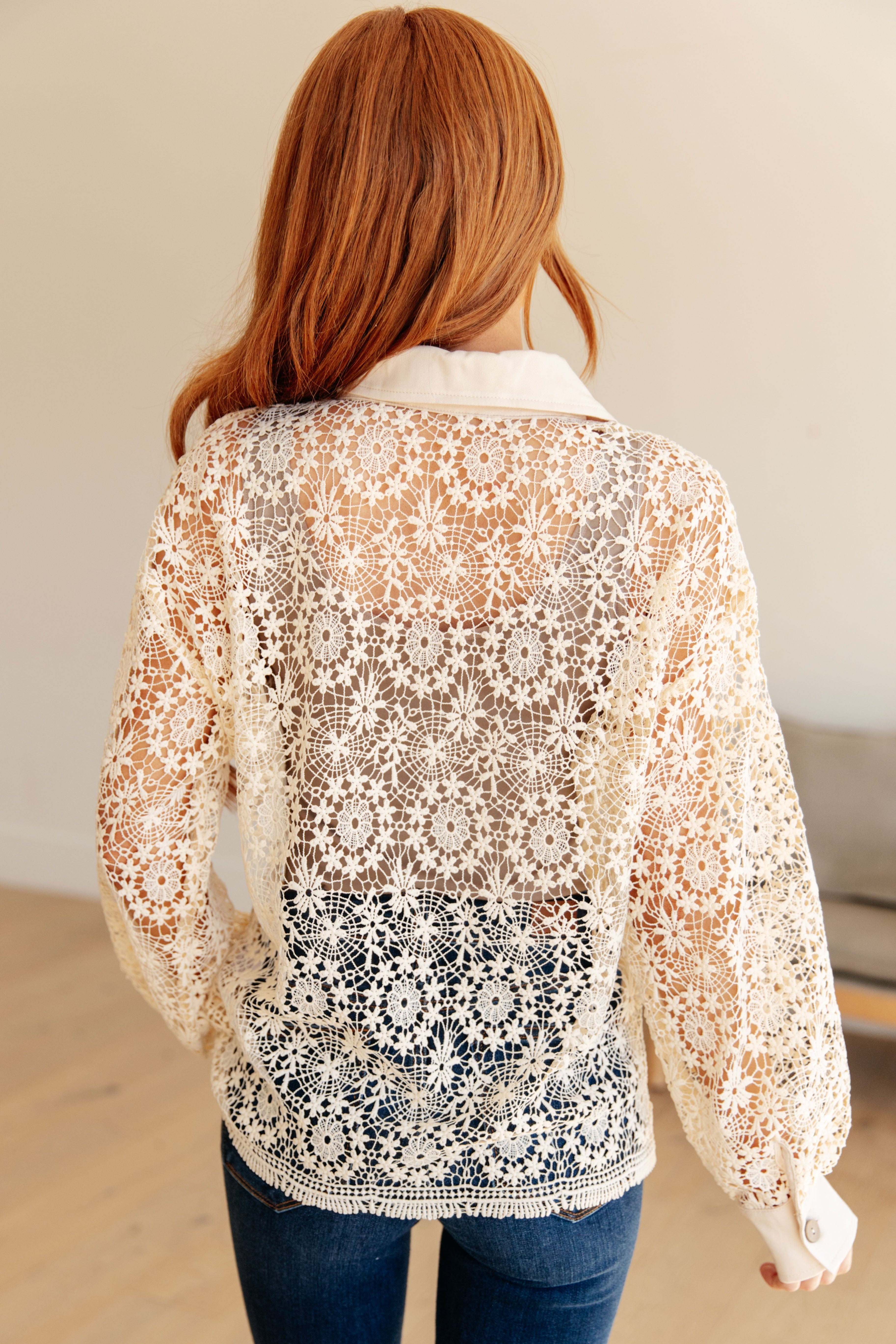 Vintage Lace Lace Button Up-Womens-Stay Foxy Boutique, Florissant, Missouri
