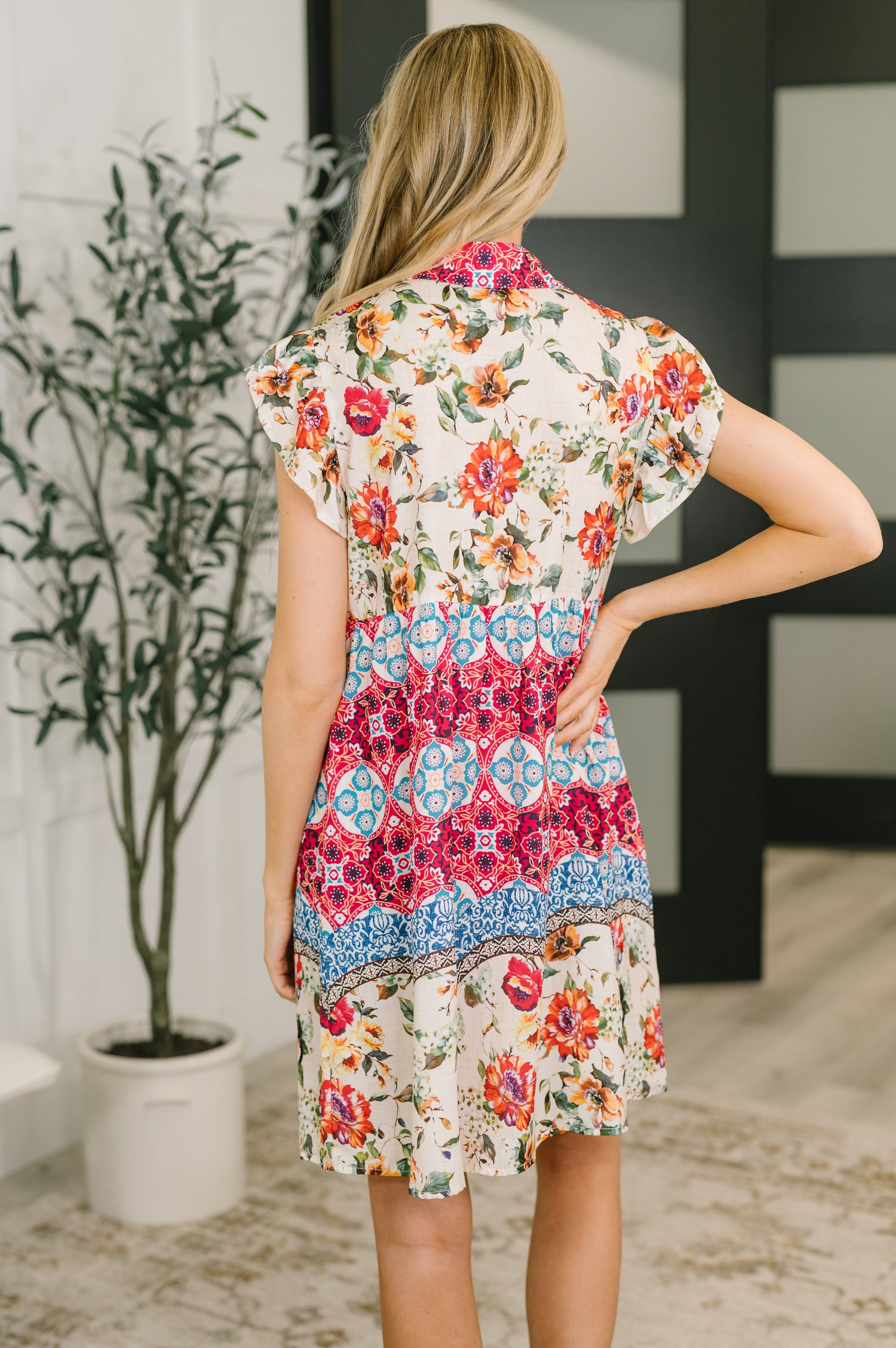Wanted Whimsy Collared Printed Dress-Womens-Stay Foxy Boutique, Florissant, Missouri