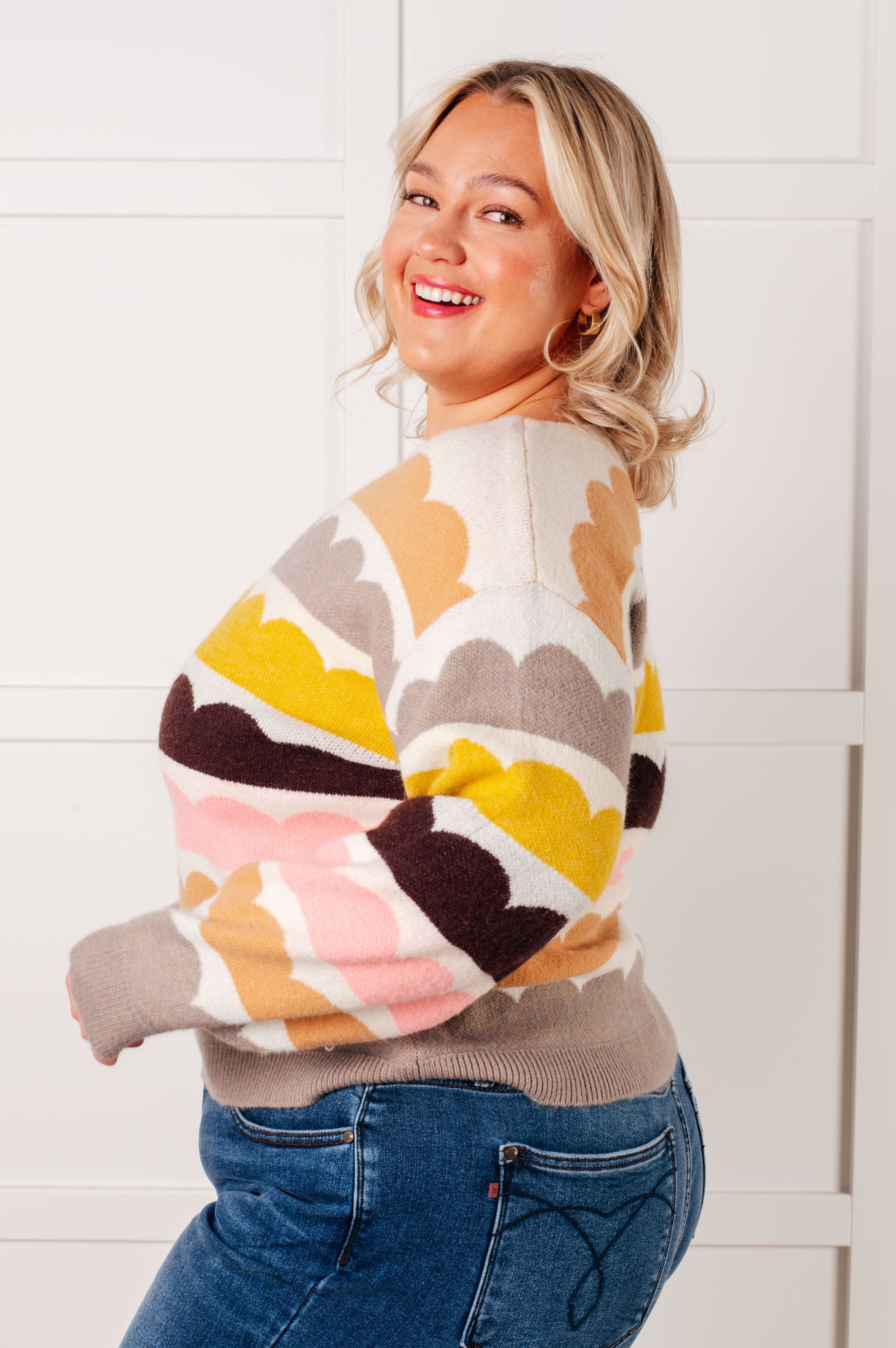 Wave After Wave Striped Sweater-Tops-Stay Foxy Boutique, Florissant, Missouri