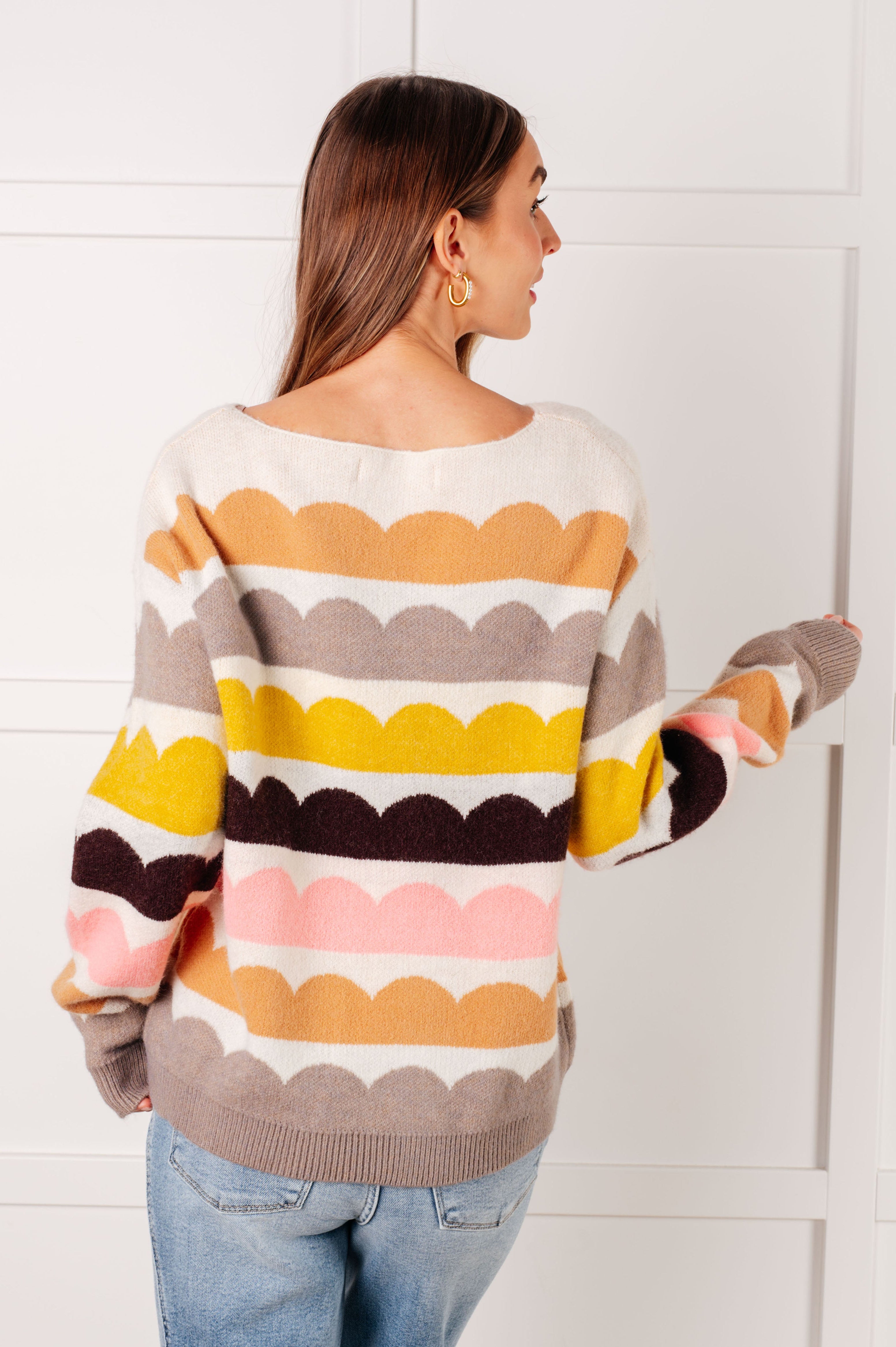 Wave After Wave Striped Sweater-Tops-Stay Foxy Boutique, Florissant, Missouri