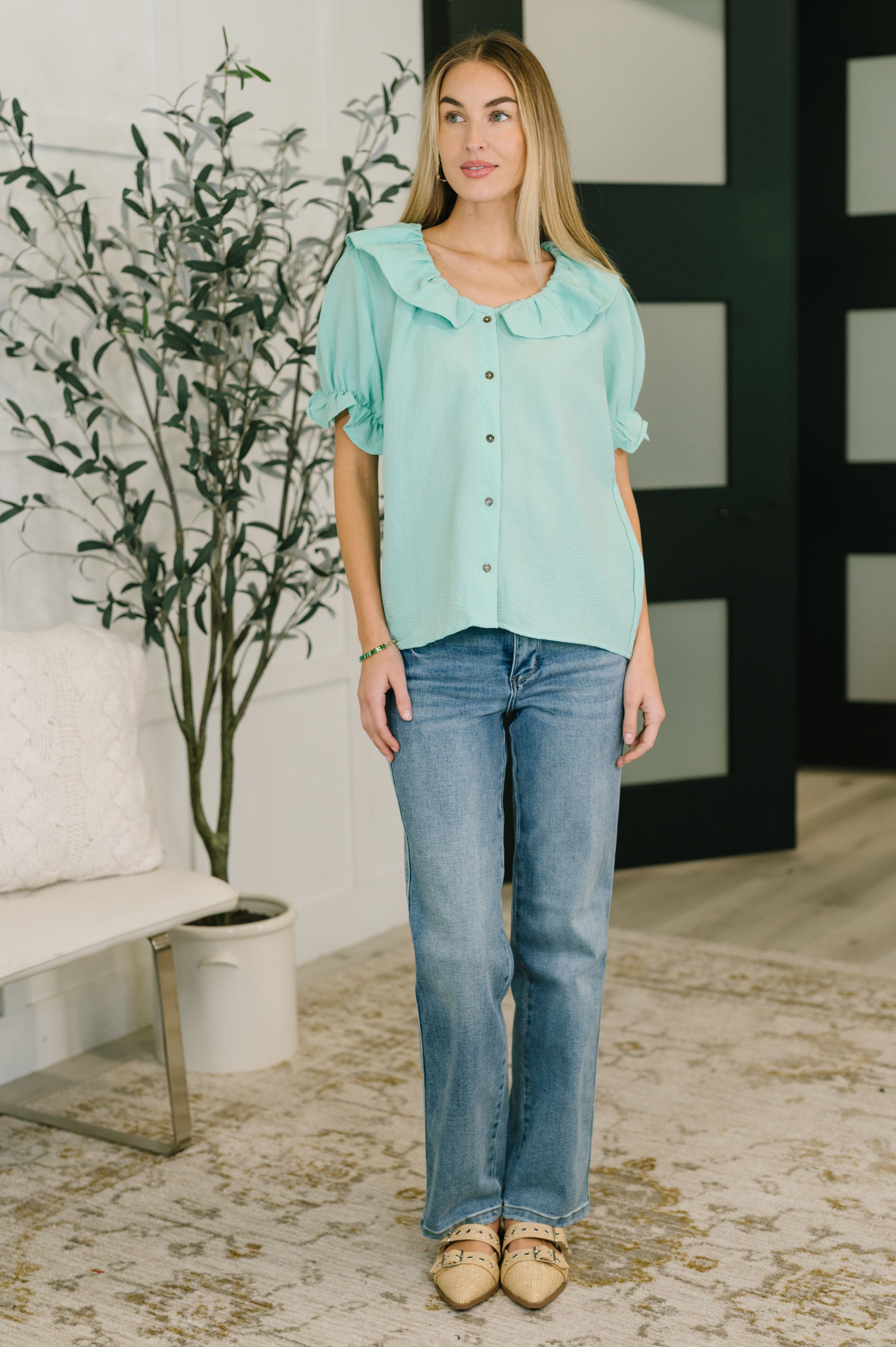 Wherever the Wind Blows Balloon Sleeve Blouse-Womens-Stay Foxy Boutique, Florissant, Missouri