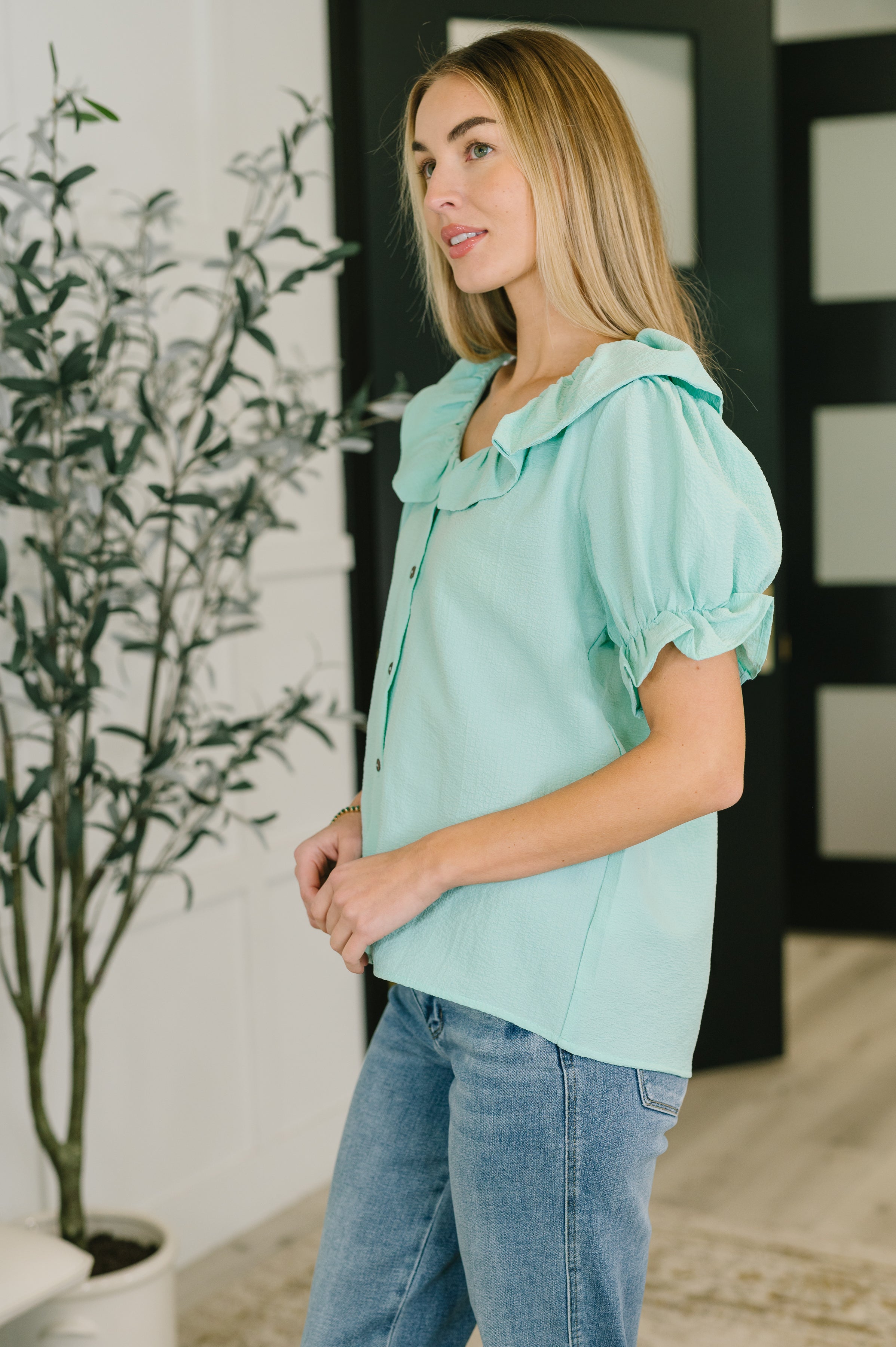 Wherever the Wind Blows Balloon Sleeve Blouse-Womens-Stay Foxy Boutique, Florissant, Missouri