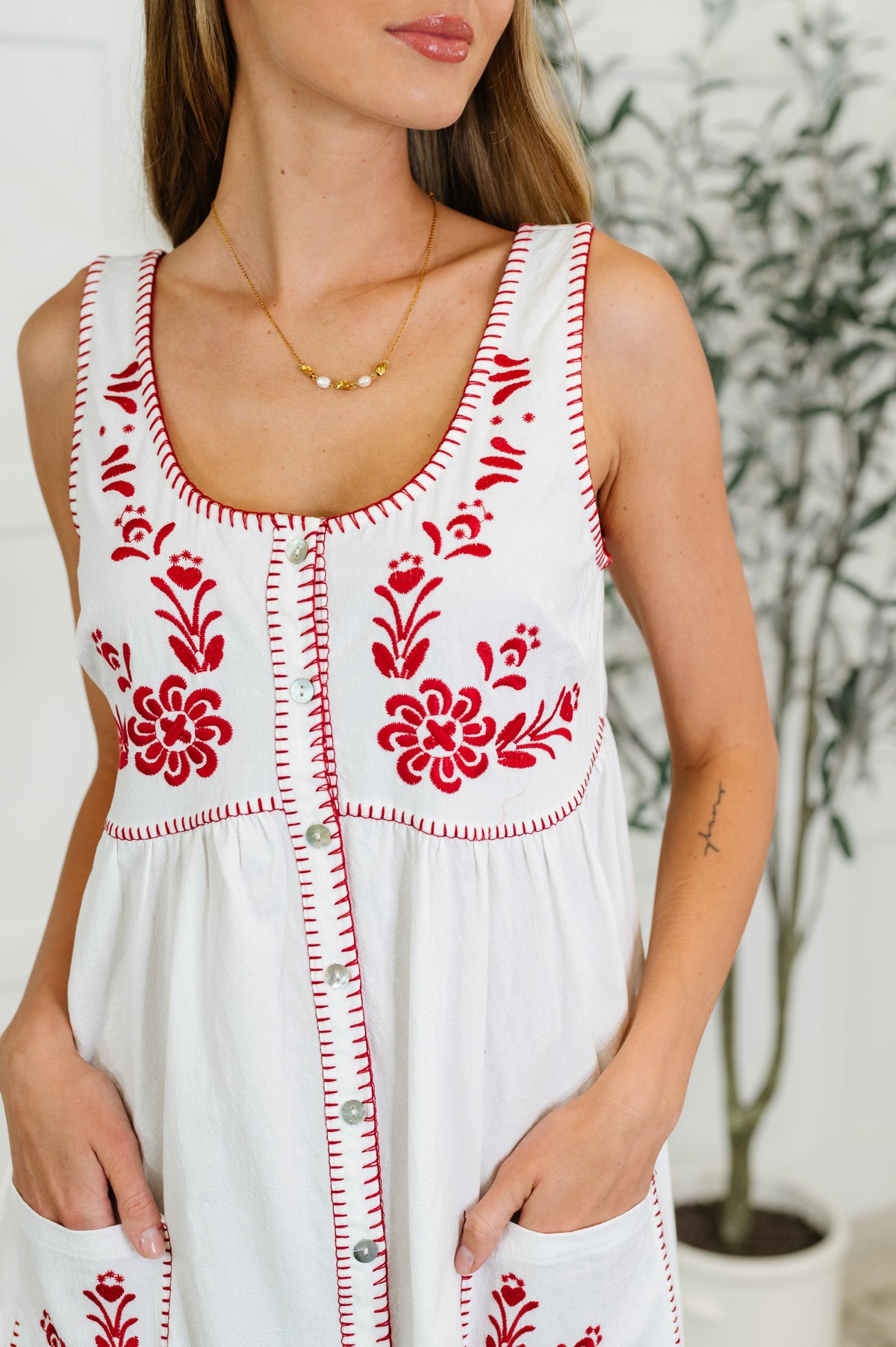 Whispering Petals Scoop Neck Dress-Womens-Stay Foxy Boutique, Florissant, Missouri