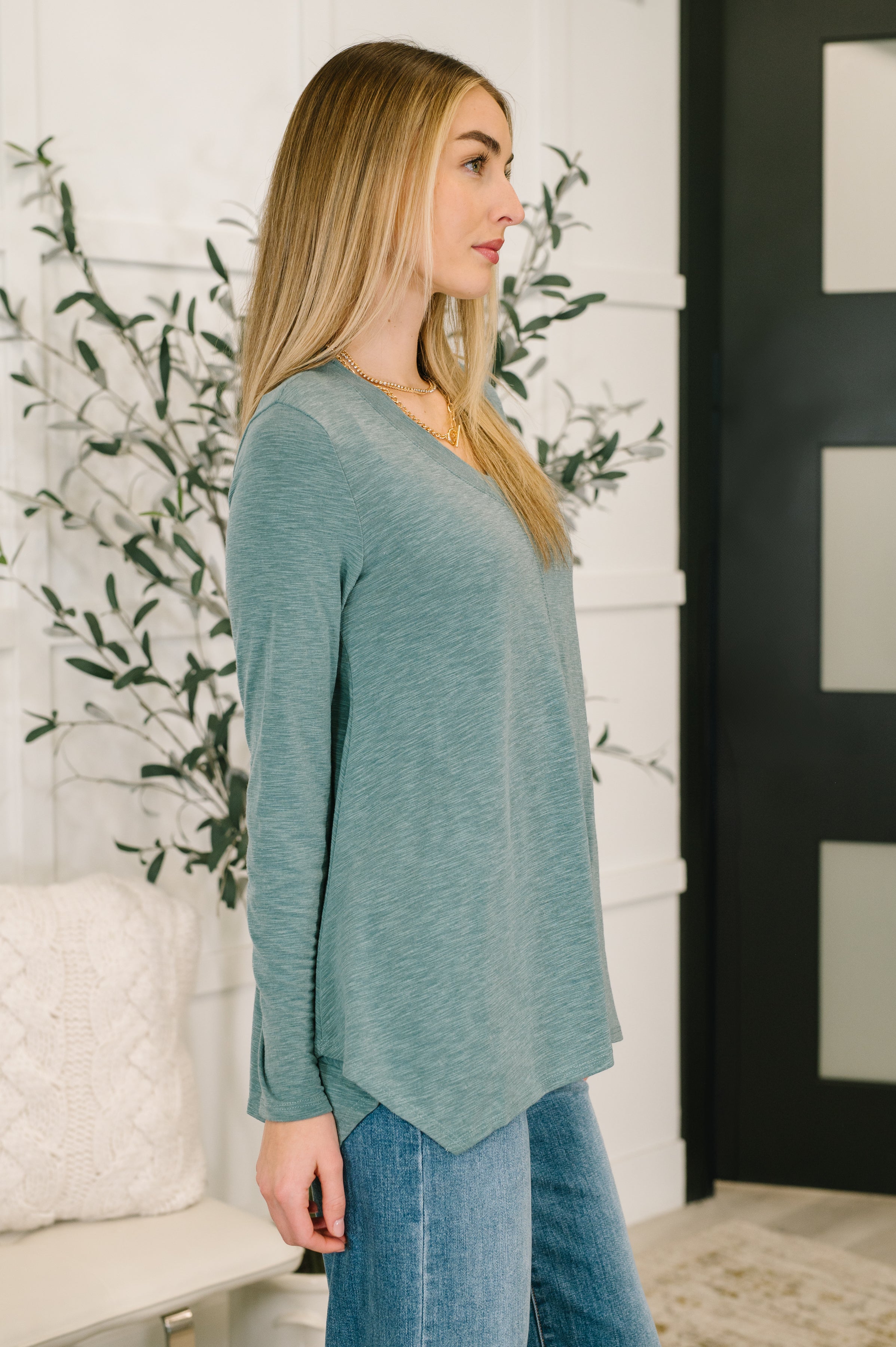 Wind off the Sea V-Neck Relaxed Top-Womens-Stay Foxy Boutique, Florissant, Missouri