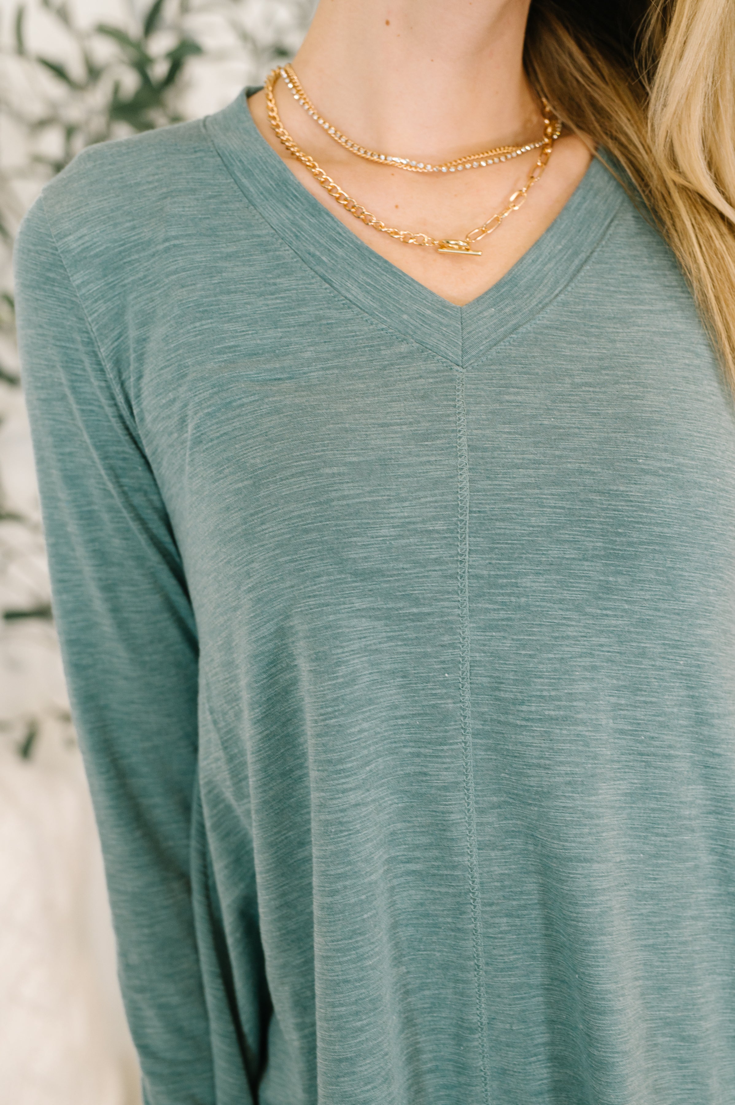 Wind off the Sea V-Neck Relaxed Top-Womens-Stay Foxy Boutique, Florissant, Missouri