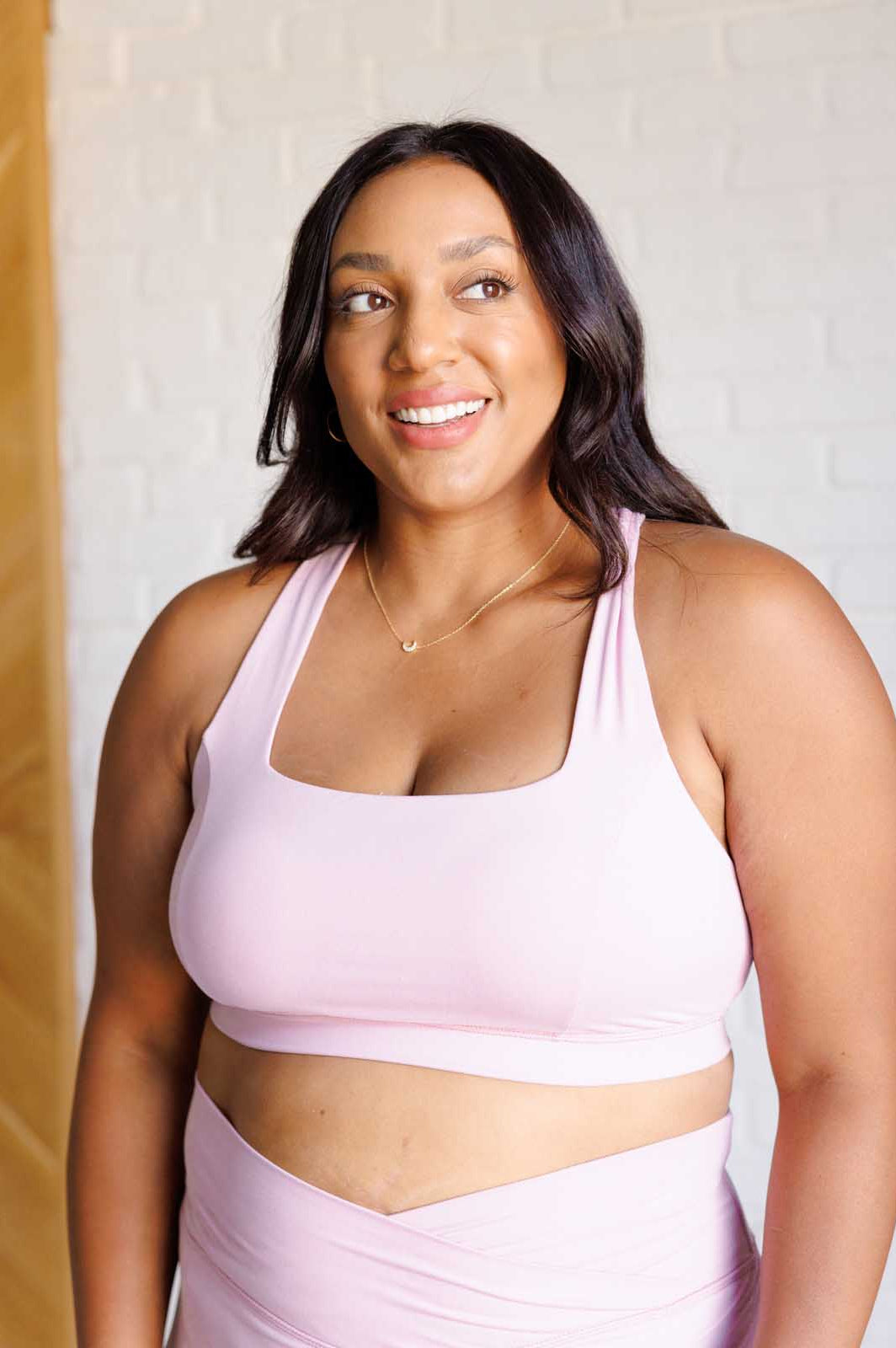 Working Out My Ego Cross Back Sports Bra in Mauve Peony-Athleisure-Stay Foxy Boutique, Florissant, Missouri