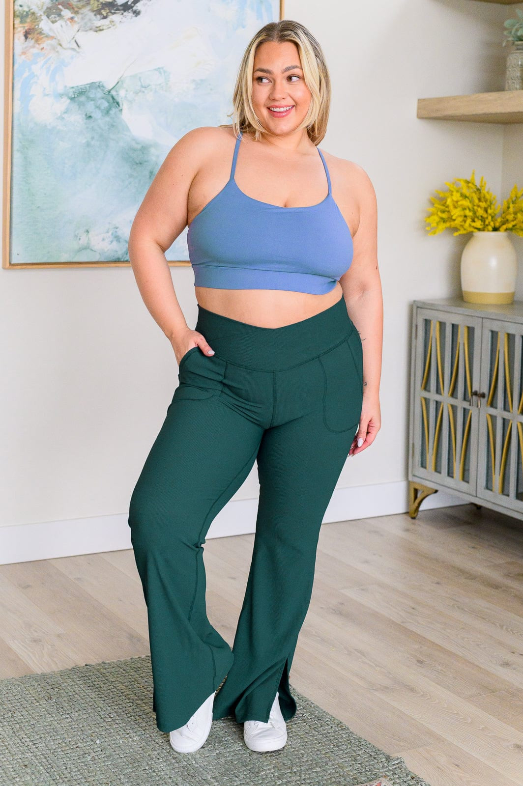 Work it All Out Crossover Flare Leggings-Athleisure-Stay Foxy Boutique, Florissant, Missouri