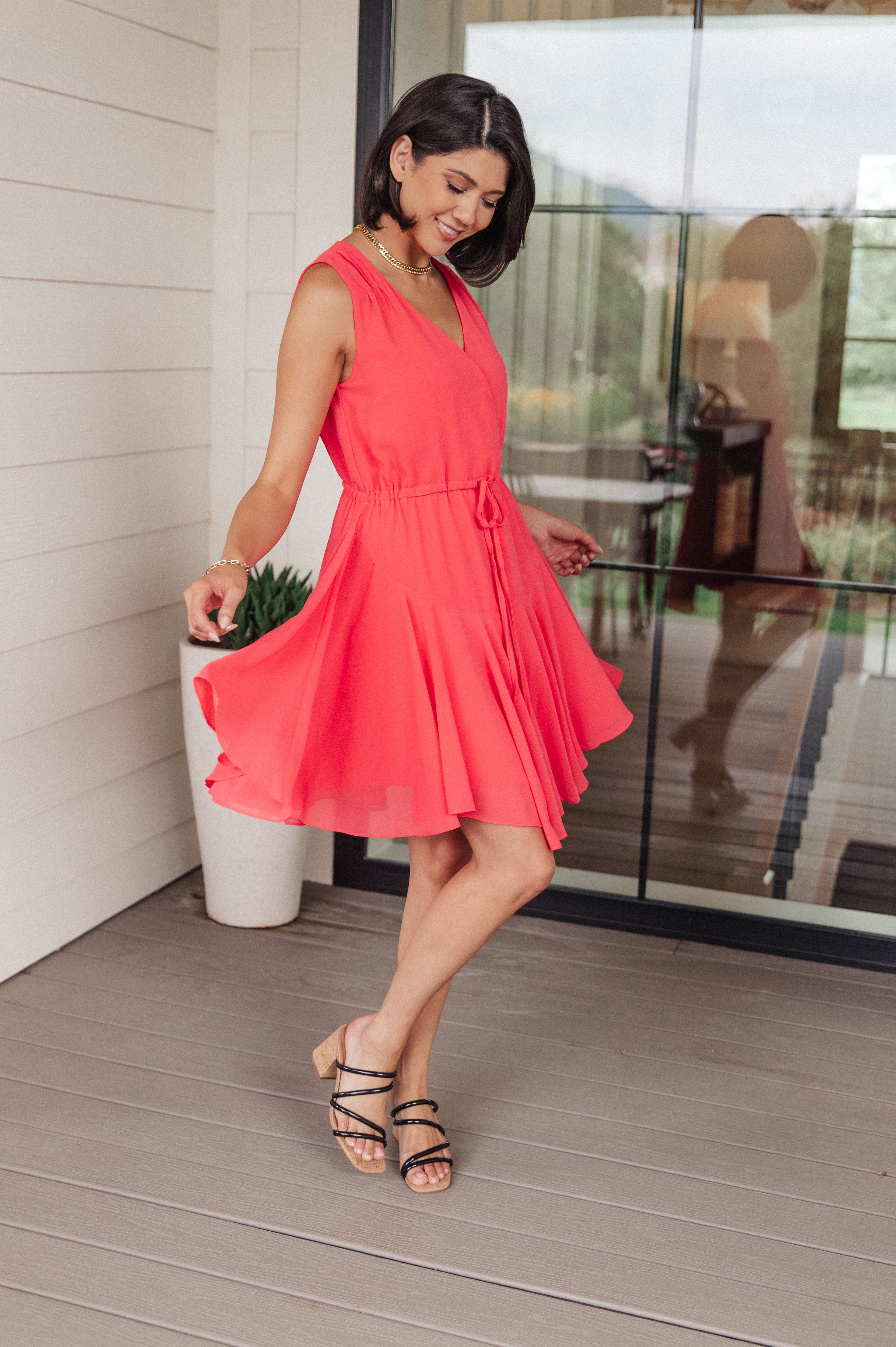 Worth the Wait V-Neck Dress-Dresses-Stay Foxy Boutique, Florissant, Missouri