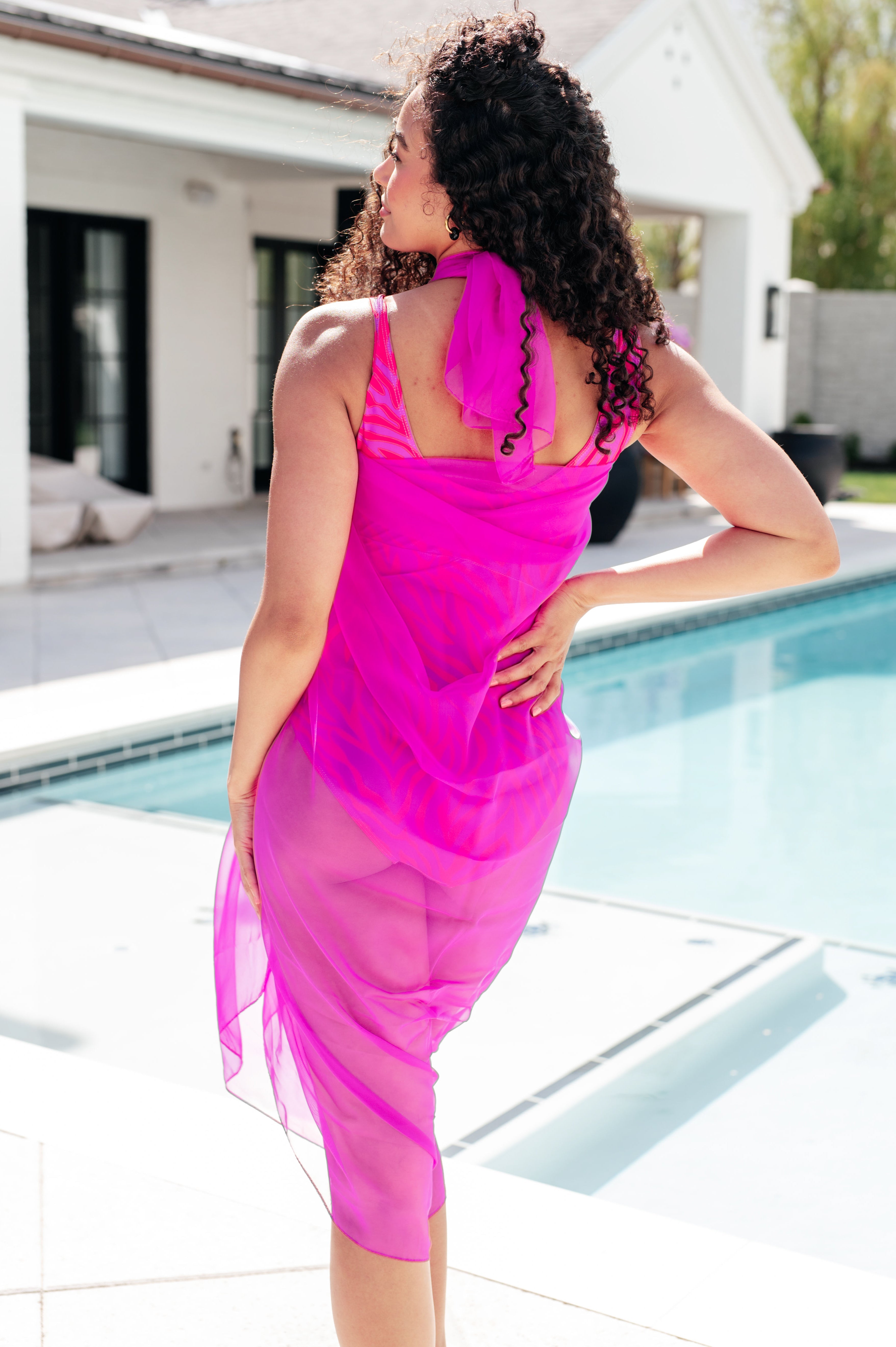 Wrapped In Summer Versatile Swim Cover in Pink-Swimwear-Stay Foxy Boutique, Florissant, Missouri