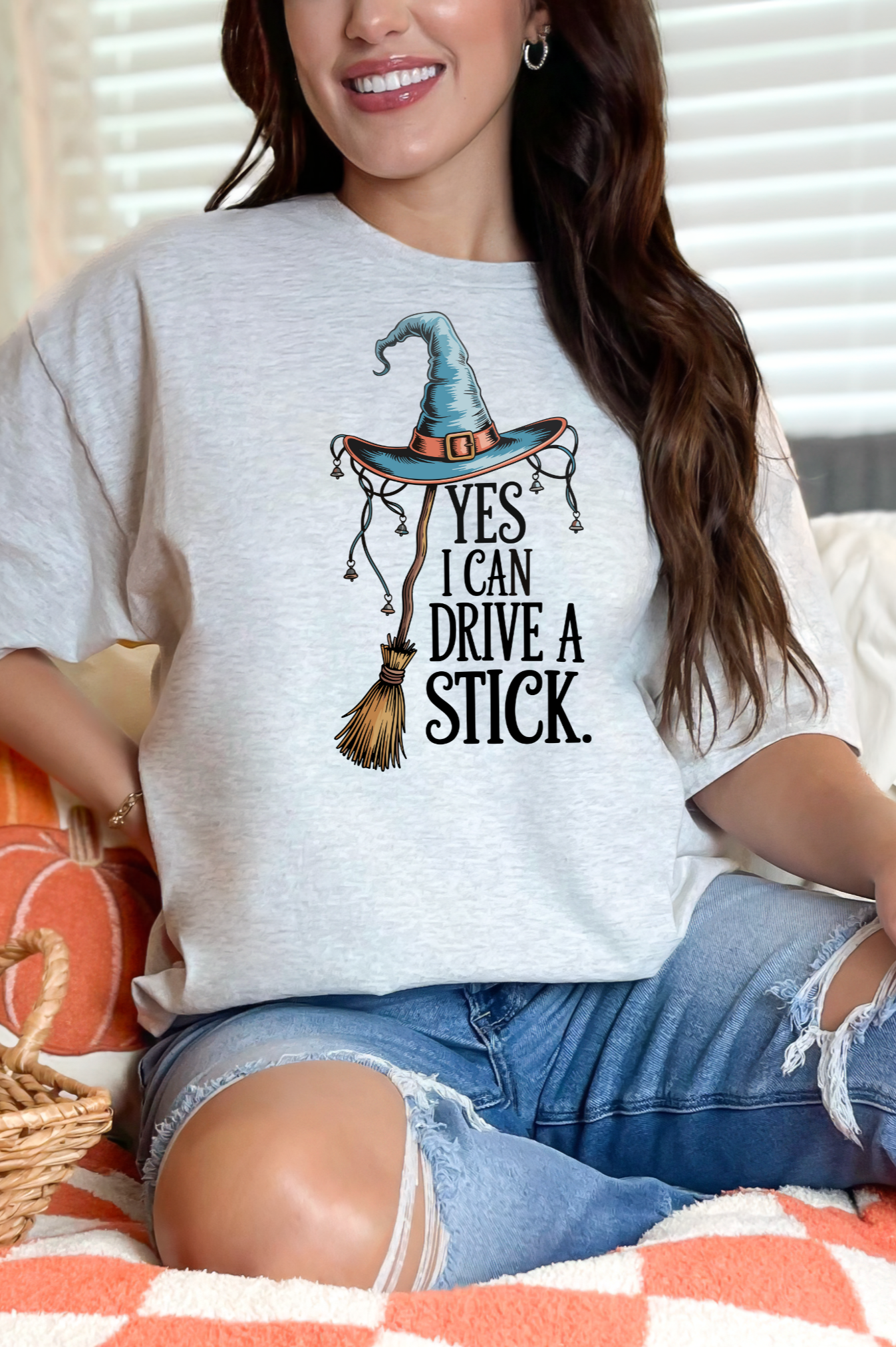 Yes I Can Drive a Stick Graphic Tee-Womens-Stay Foxy Boutique, Florissant, Missouri