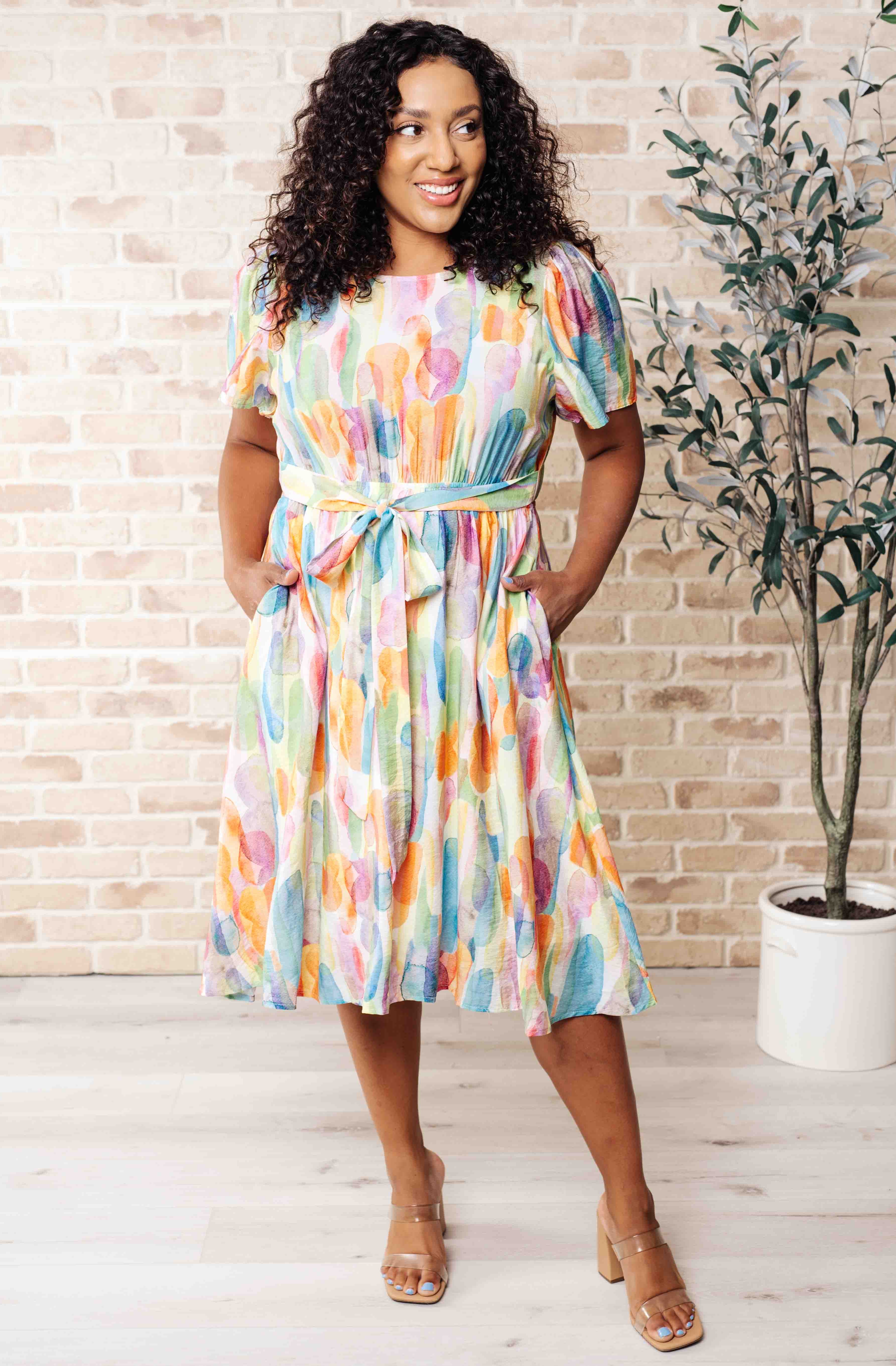 Young, Wild & Free Round Neck Dress-Dresses-Stay Foxy Boutique, Florissant, Missouri