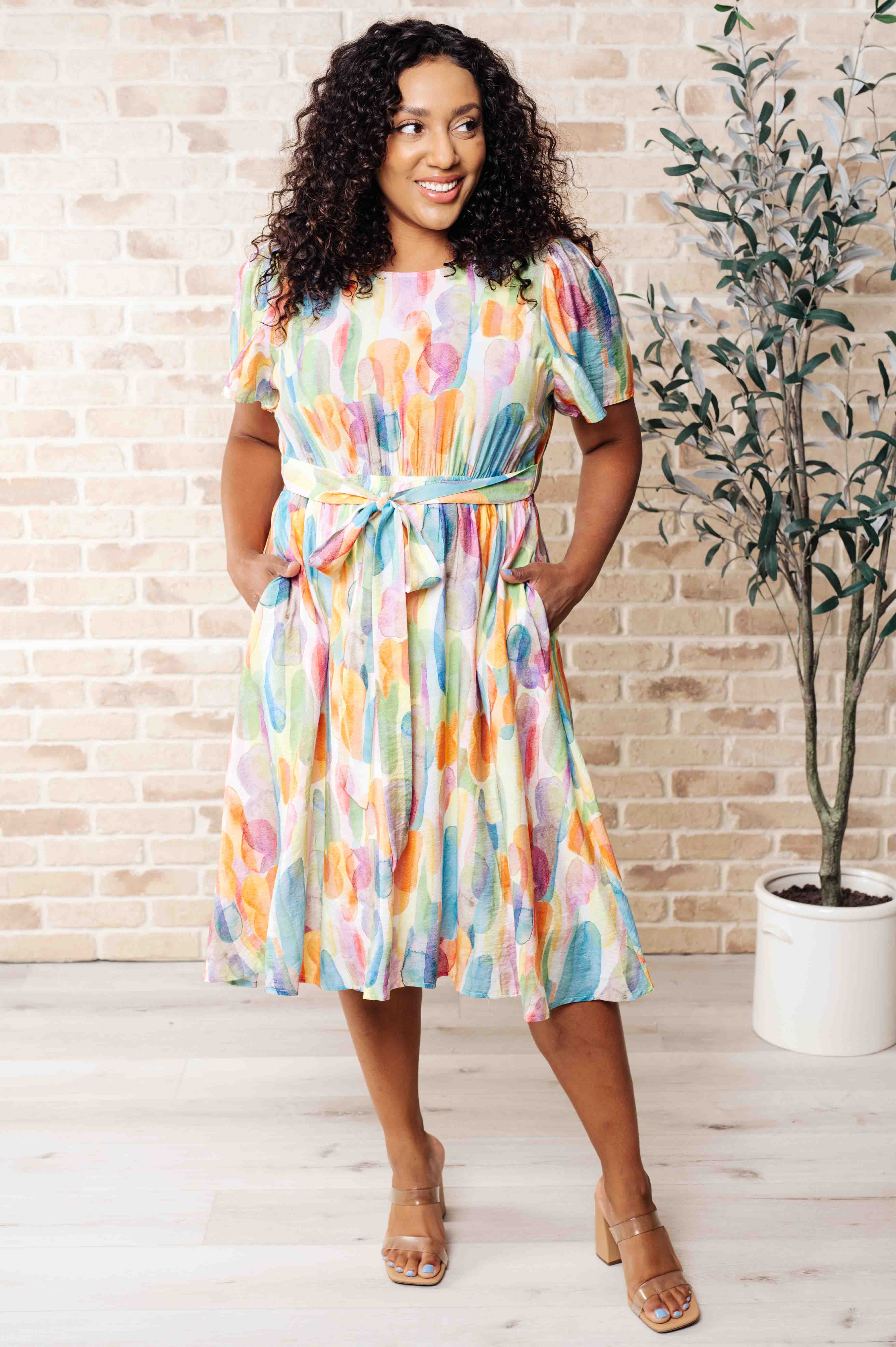 Young, Wild & Free Round Neck Dress-Dresses-Stay Foxy Boutique, Florissant, Missouri