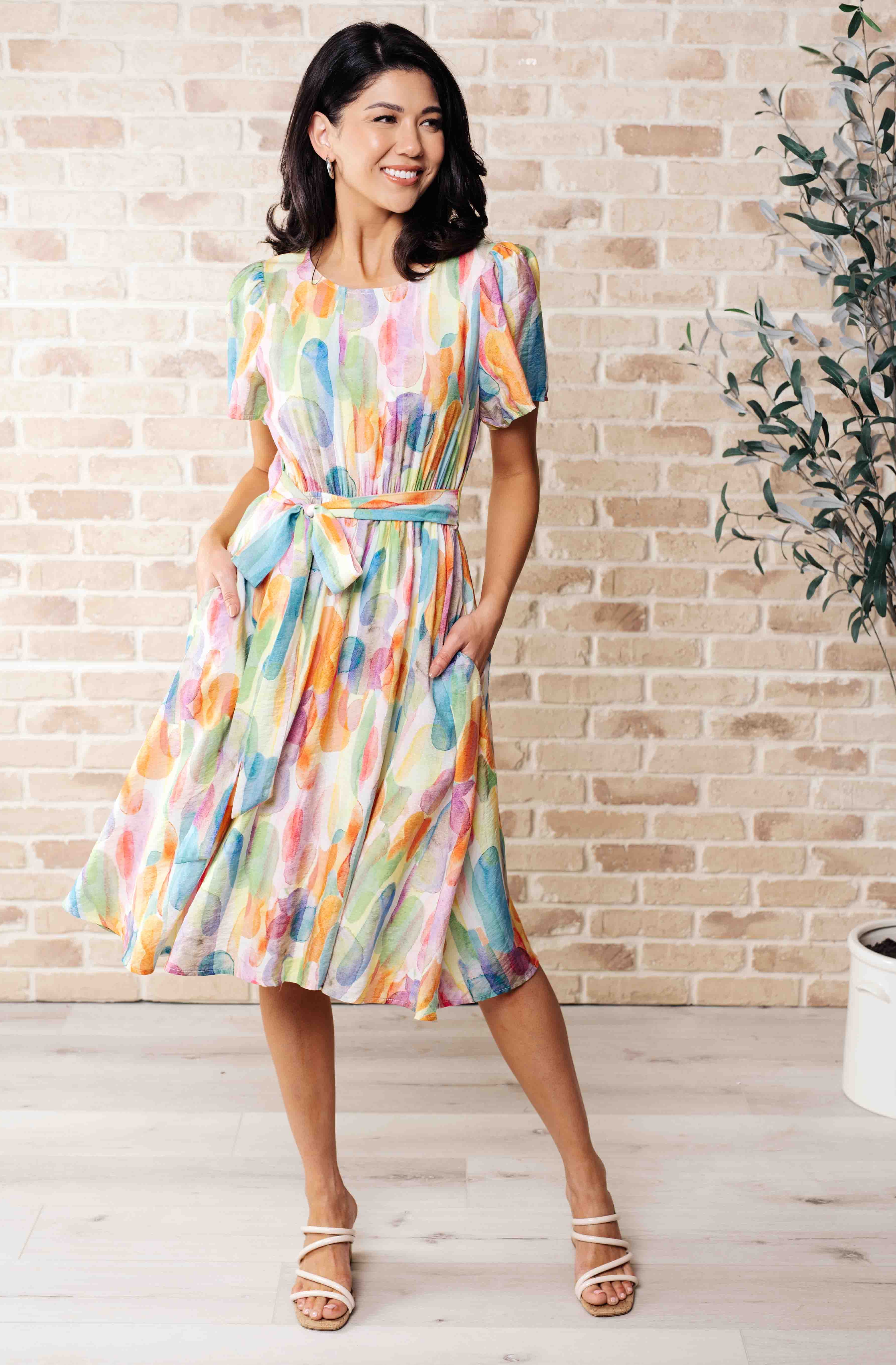 Young, Wild & Free Round Neck Dress-Dresses-Stay Foxy Boutique, Florissant, Missouri