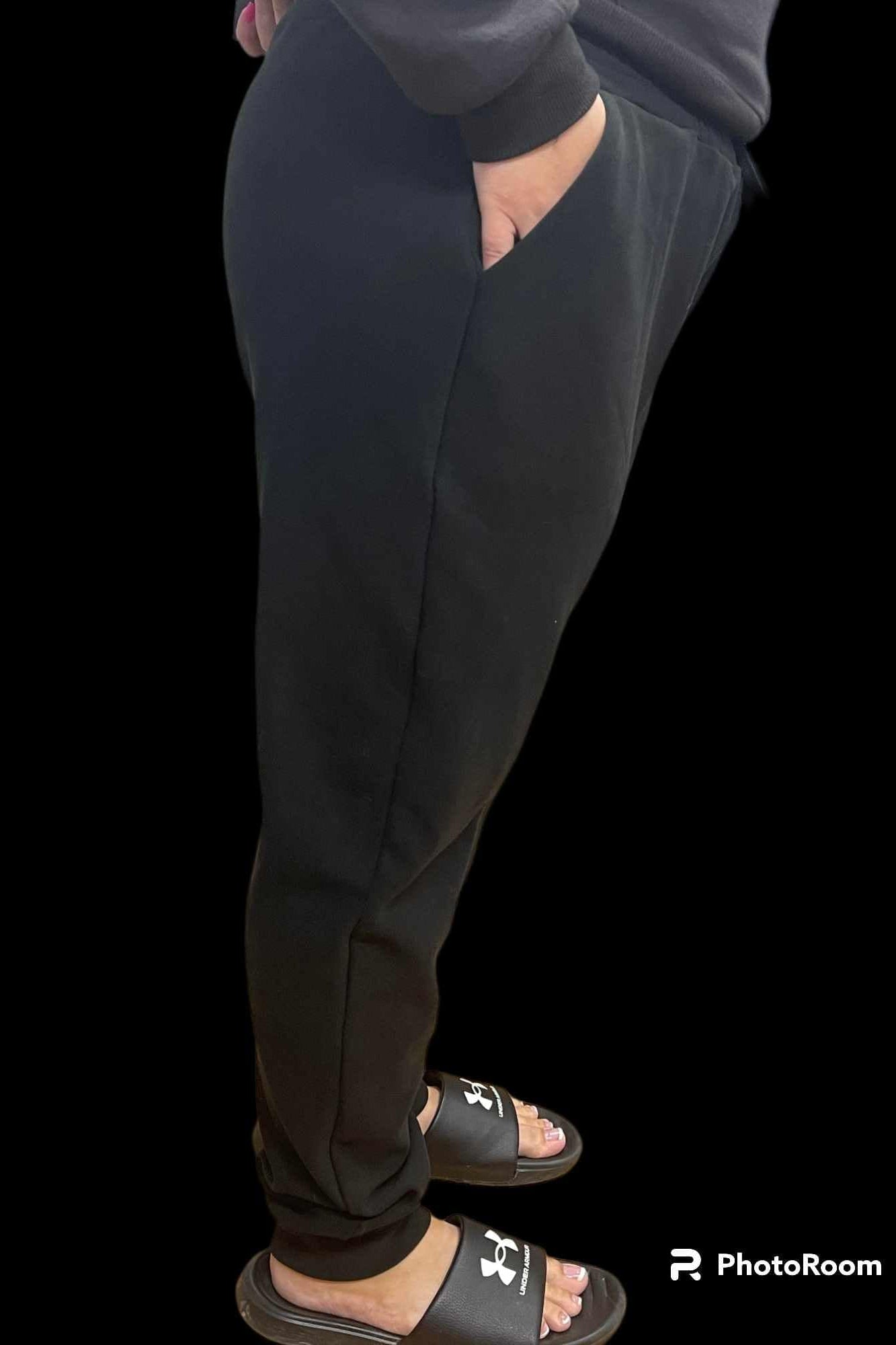 BUFFALO PLAID - BUTTER FLEECE LINED UNISEX JOGGERS-Joggers-Stay Foxy Boutique, Florissant, Missouri