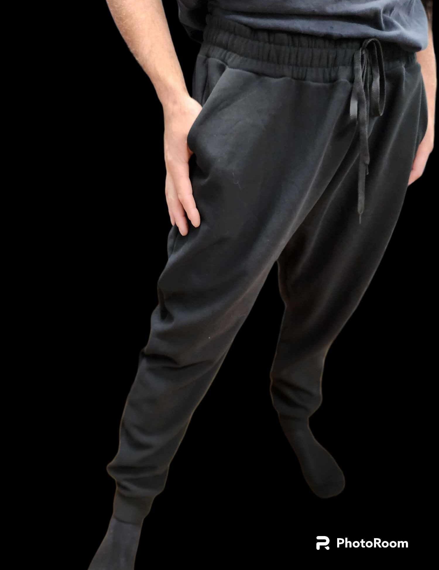 BLUE PLAID - BUTTER FLEECE LINED UNISEX JOGGERS-Joggers-Stay Foxy Boutique, Florissant, Missouri