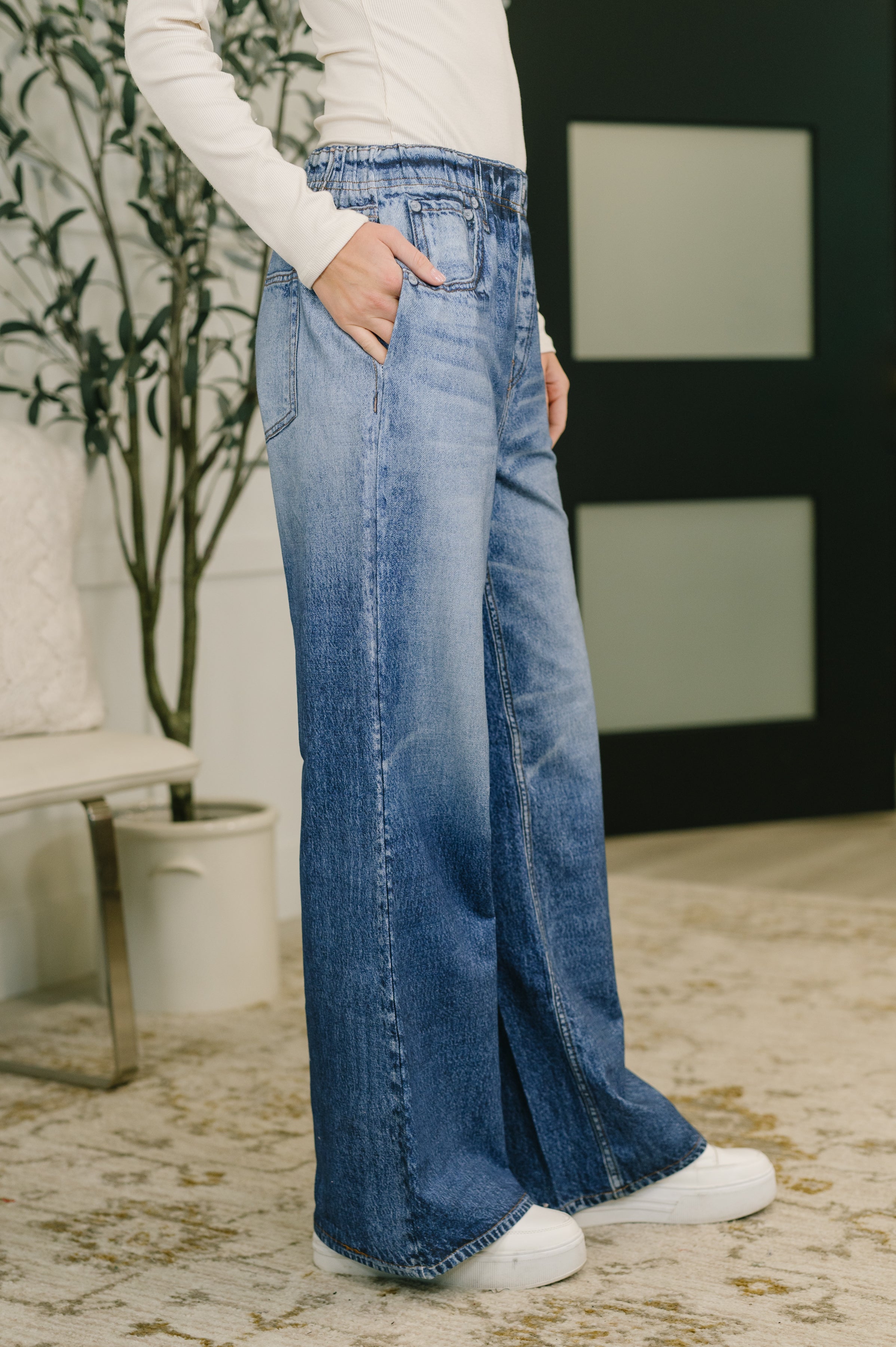 Zenim Printed Wide Leg Bottoms-Womens-Stay Foxy Boutique, Florissant, Missouri