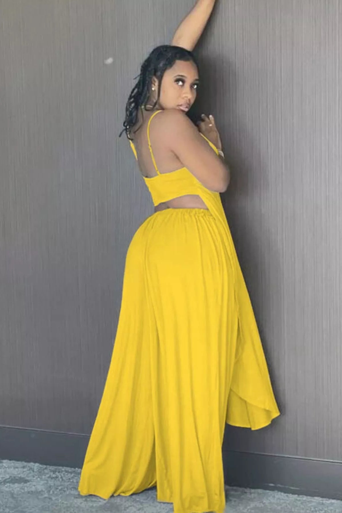 Full Size Asymmetrical Hem Cami and Pants Set Plus Size-Stay Foxy Boutique, Florissant, Missouri