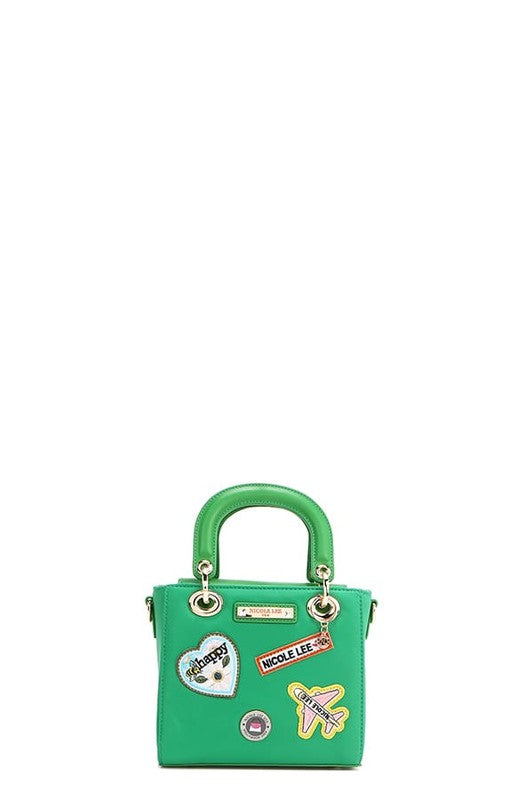 Nicole Lee USA Color Patch Handbag with Top Handle-Stay Foxy Boutique, Florissant, Missouri