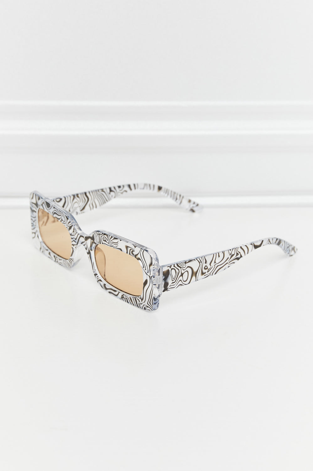 Tortoiseshell Rectangle Polycarbonate Sunglasses-Stay Foxy Boutique, Florissant, Missouri