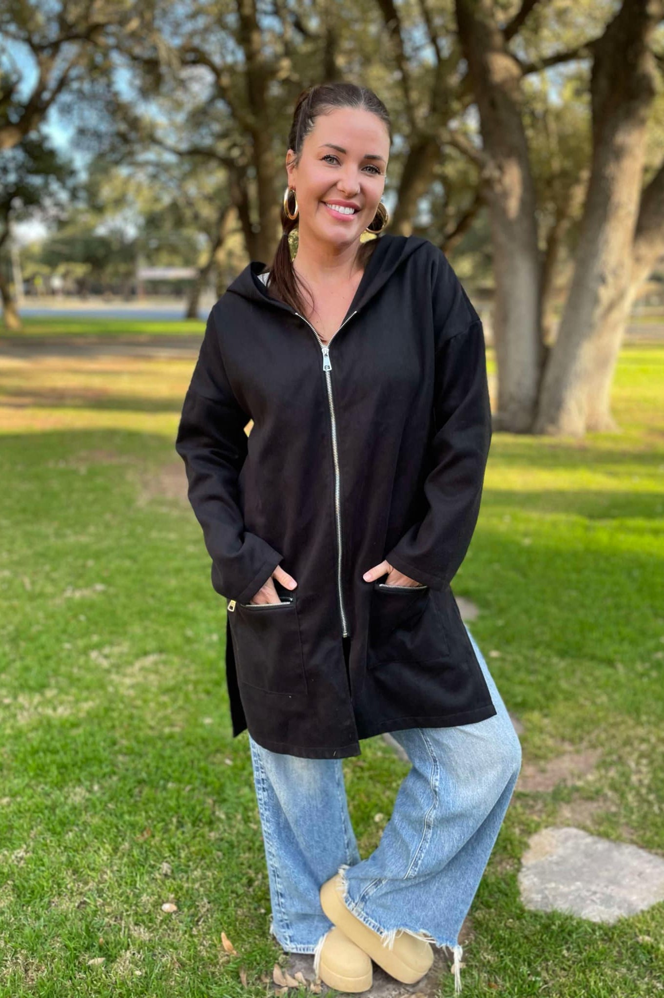 PREORDER: Time Slips Away Hooded Jacket in Three Colors-Womens-Stay Foxy Boutique, Florissant, Missouri