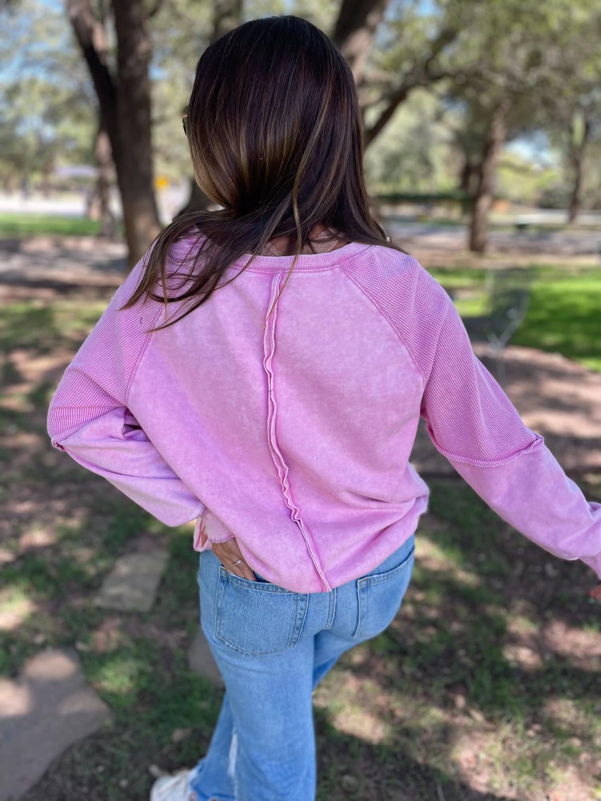 PREORDER: Best Selling Elliott Exposed Seam Sweatshirt in Five Colors-Womens-Stay Foxy Boutique, Florissant, Missouri