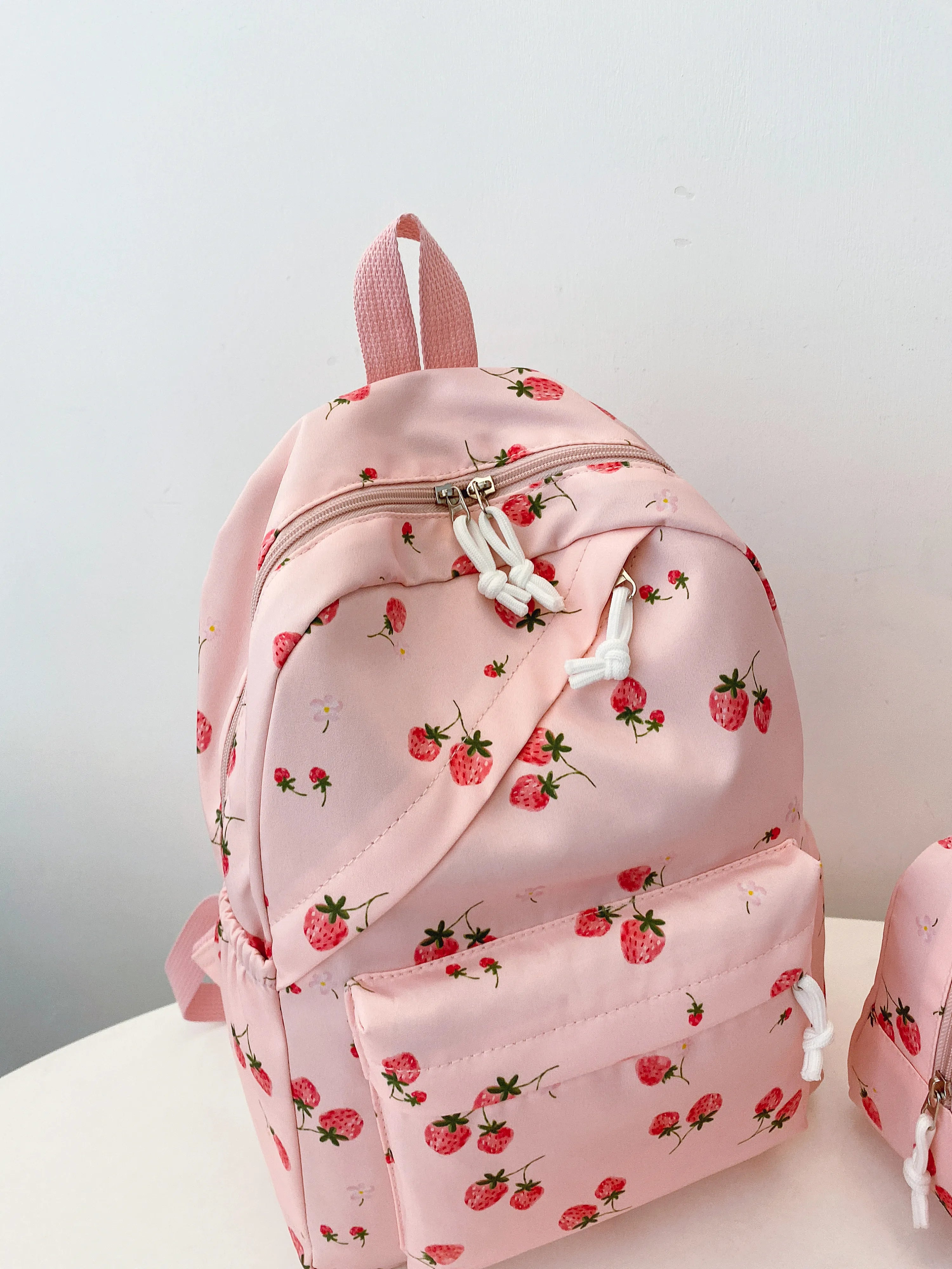 3-Piece Strawberry Print Canvas Bag Set-Stay Foxy Boutique, Florissant, Missouri