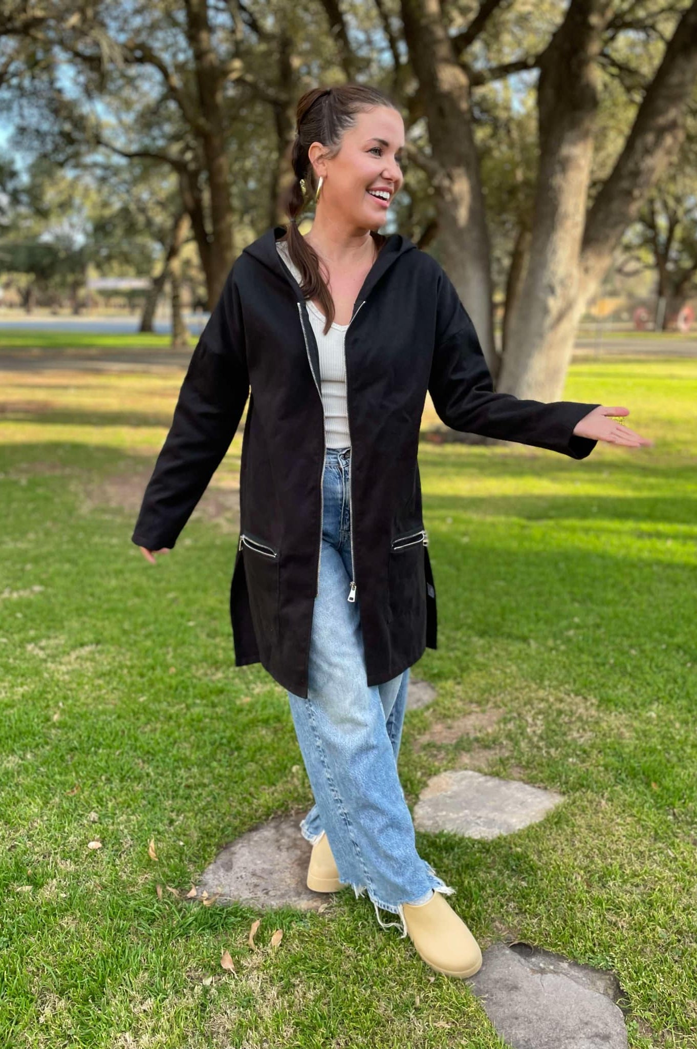 PREORDER: Time Slips Away Hooded Jacket in Three Colors-Womens-Stay Foxy Boutique, Florissant, Missouri