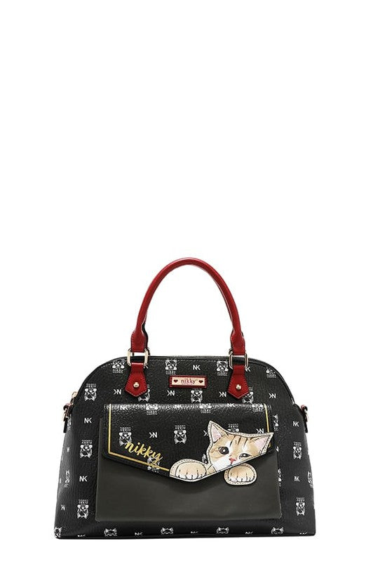 Nicole Lee USA Eco-Leather Cat Dome Bag-Stay Foxy Boutique, Florissant, Missouri