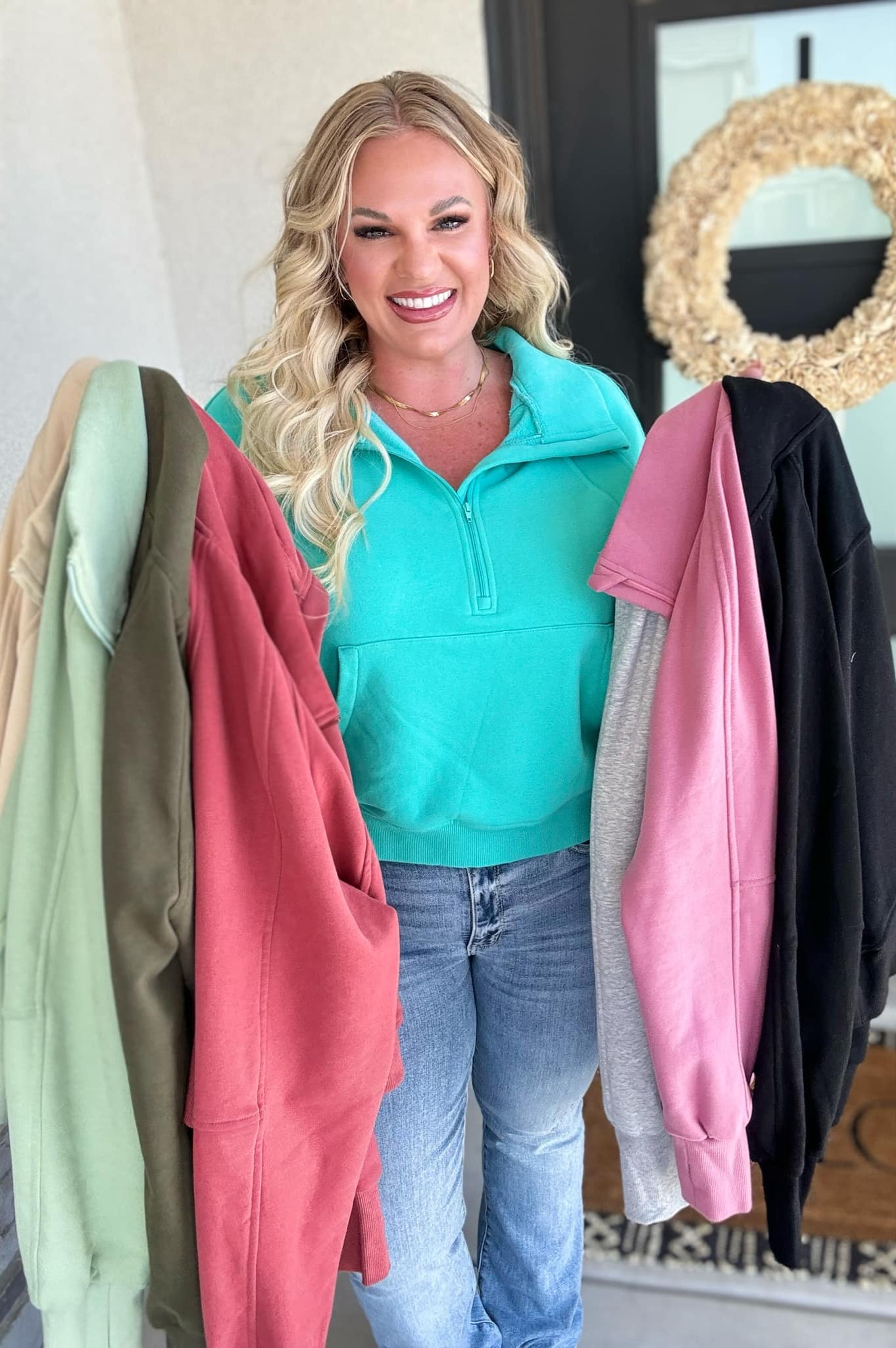 PREORDER: Newport Half Zip Pullover in Eight Colors-Womens-Stay Foxy Boutique, Florissant, Missouri
