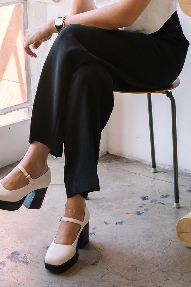 Matilda Platform Heel in Bone-Heel-Stay Foxy Boutique, Florissant, Missouri