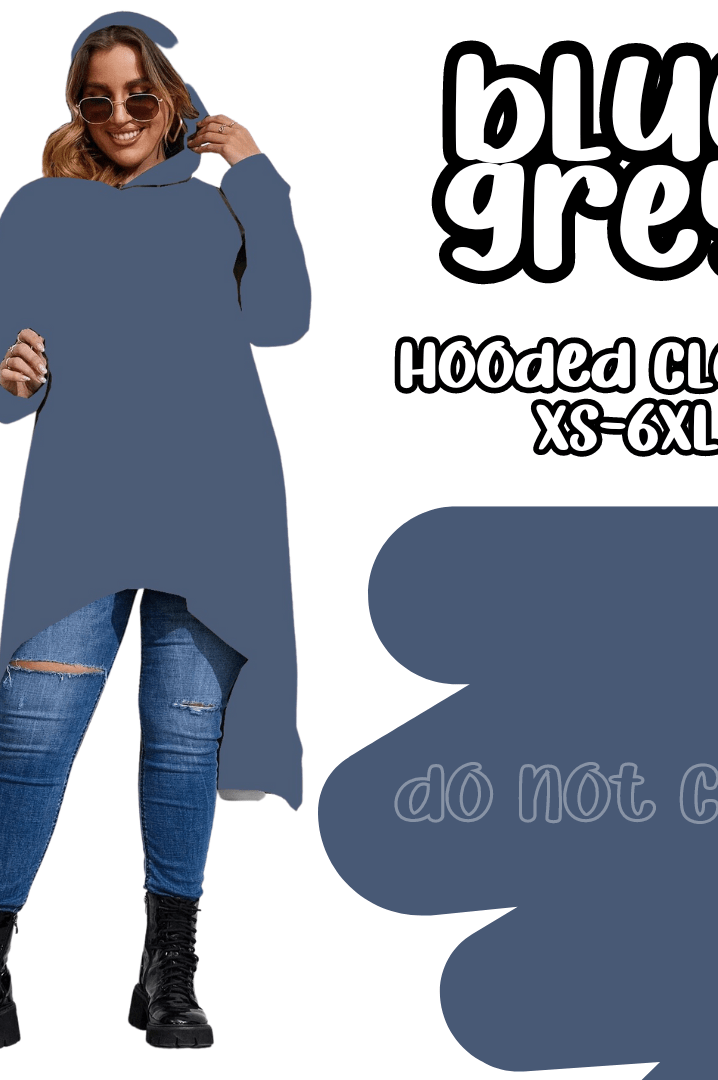 BLUE GREY - HOODIE CLOAKS-CLOAKS-Stay Foxy Boutique, Florissant, Missouri