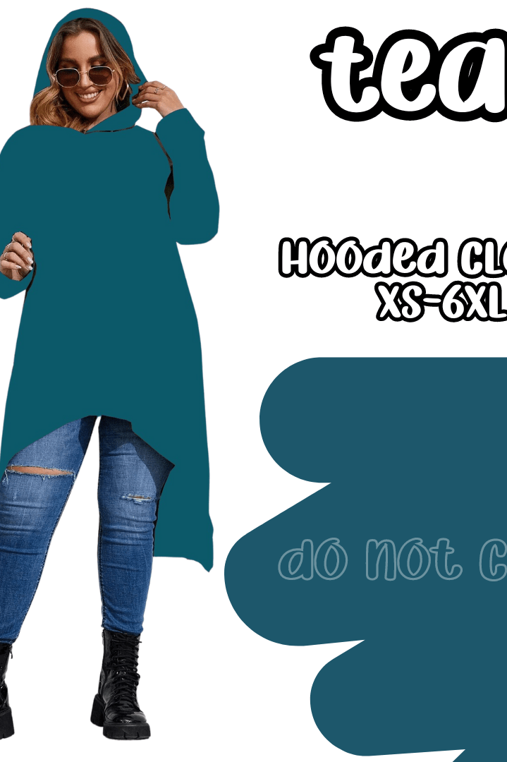 TEAL - HOODIE CLOAKS-CLOAKS-Stay Foxy Boutique, Florissant, Missouri