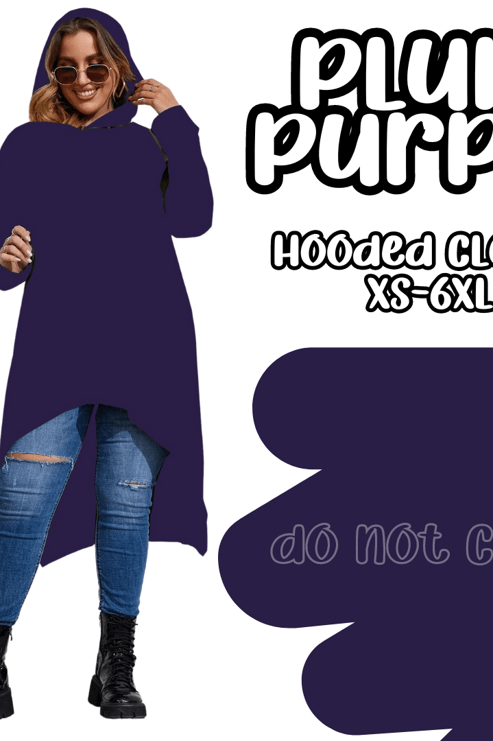 PLUM PURPLE - HOODIE CLOAKS-CLOAKS-Stay Foxy Boutique, Florissant, Missouri