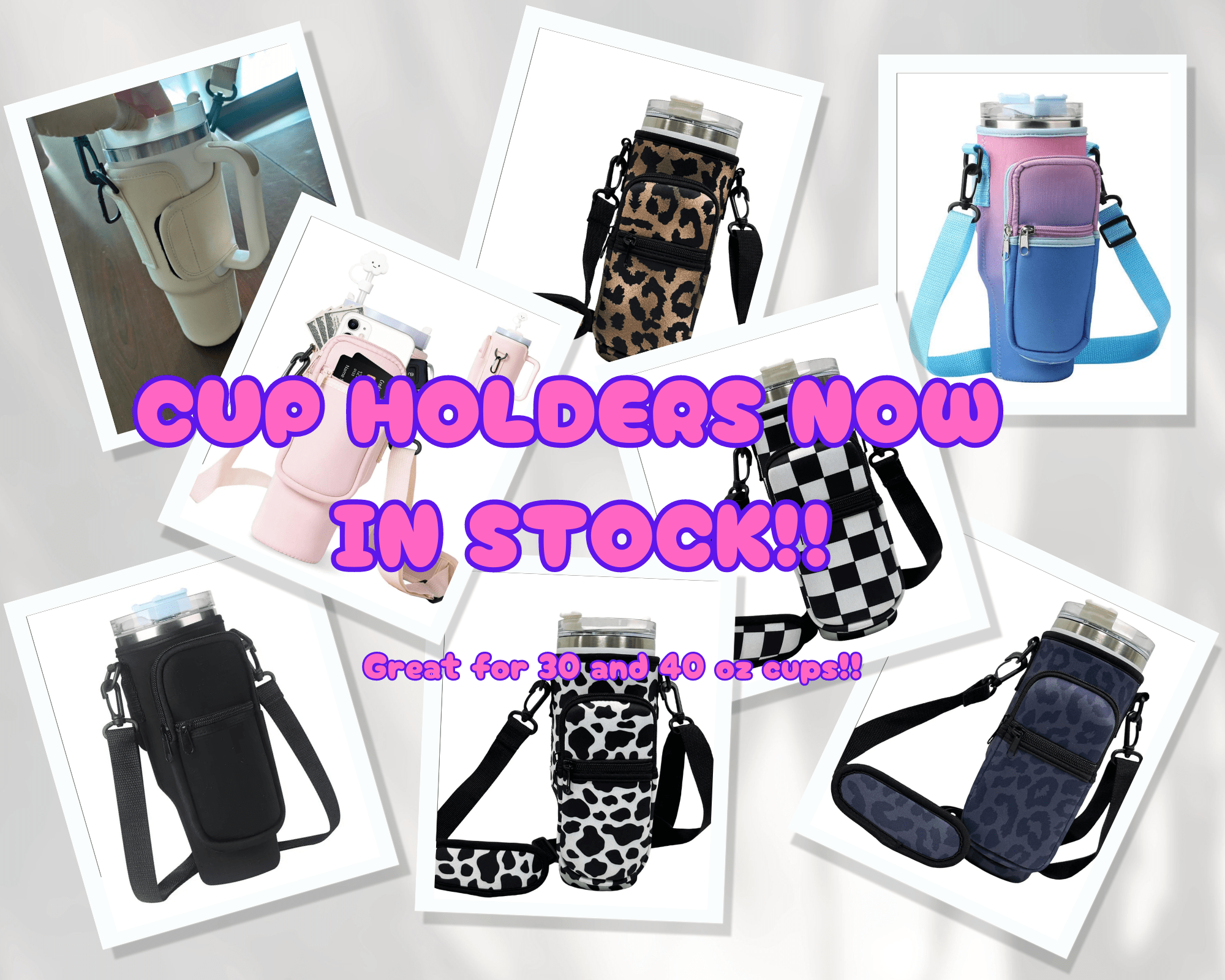 30/40 OZ NEOPRENE CUP HOLDERS NOW IN STOCK-Stay Foxy Boutique, Florissant, Missouri