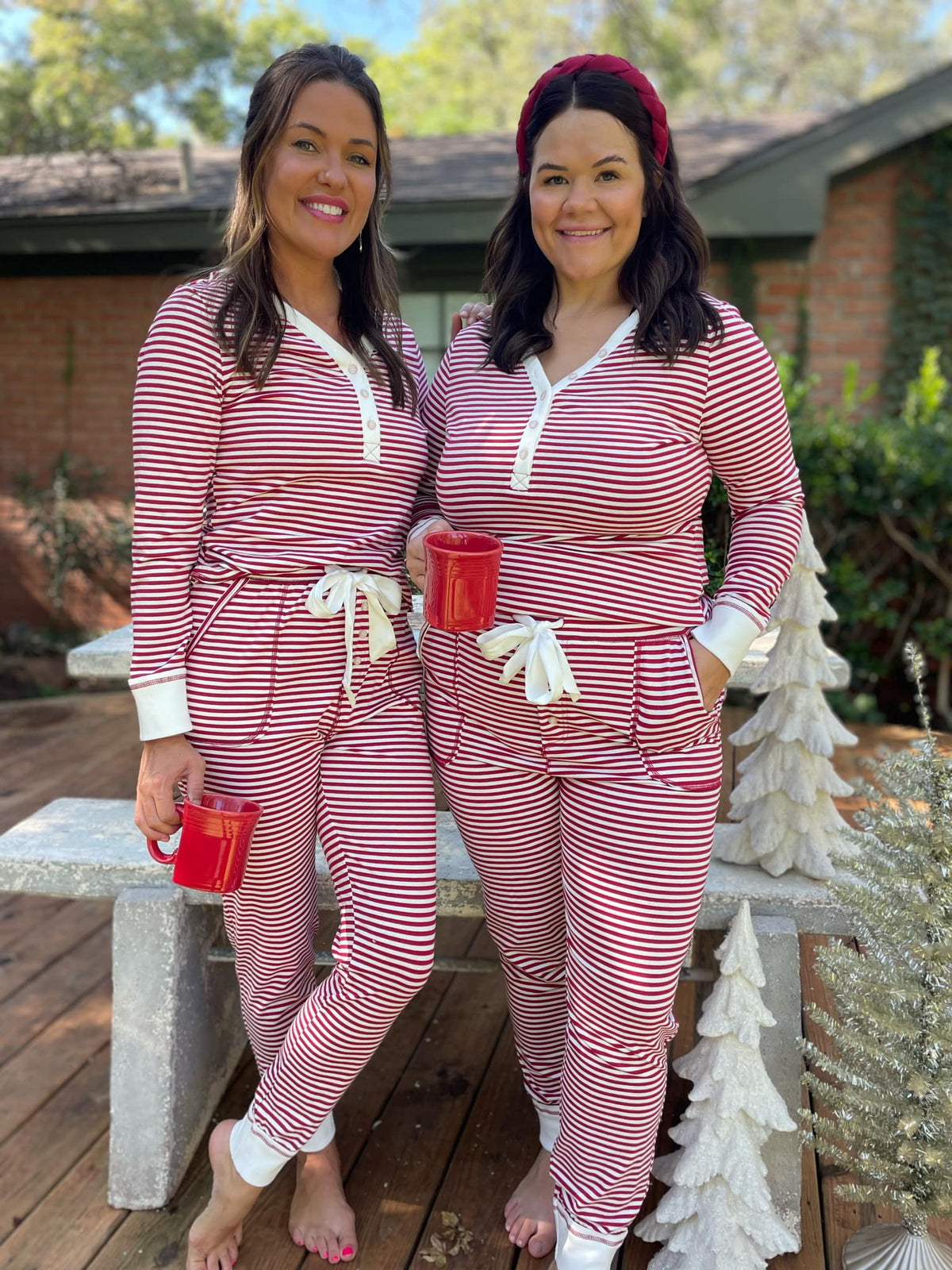 Candy Striped Pajama Pants Set-Womens-Stay Foxy Boutique, Florissant, Missouri