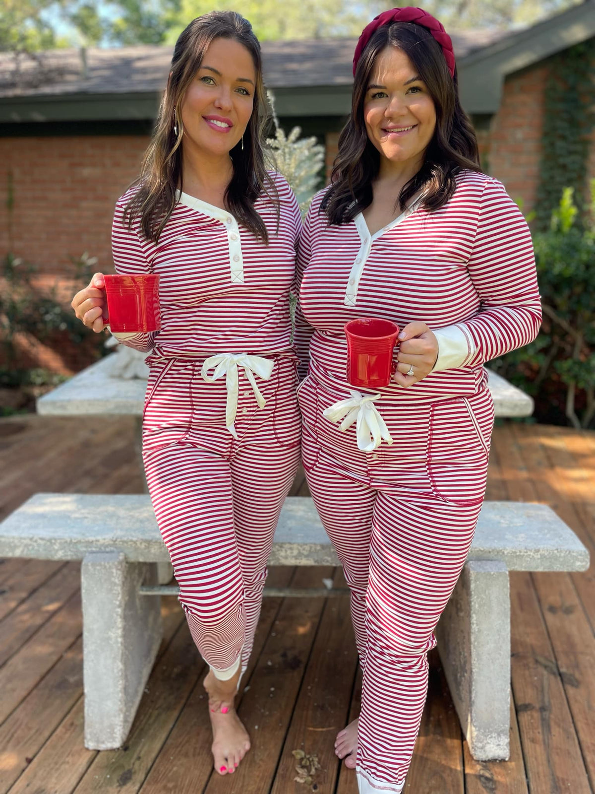 Candy Striped Pajama Pants Set-Womens-Stay Foxy Boutique, Florissant, Missouri