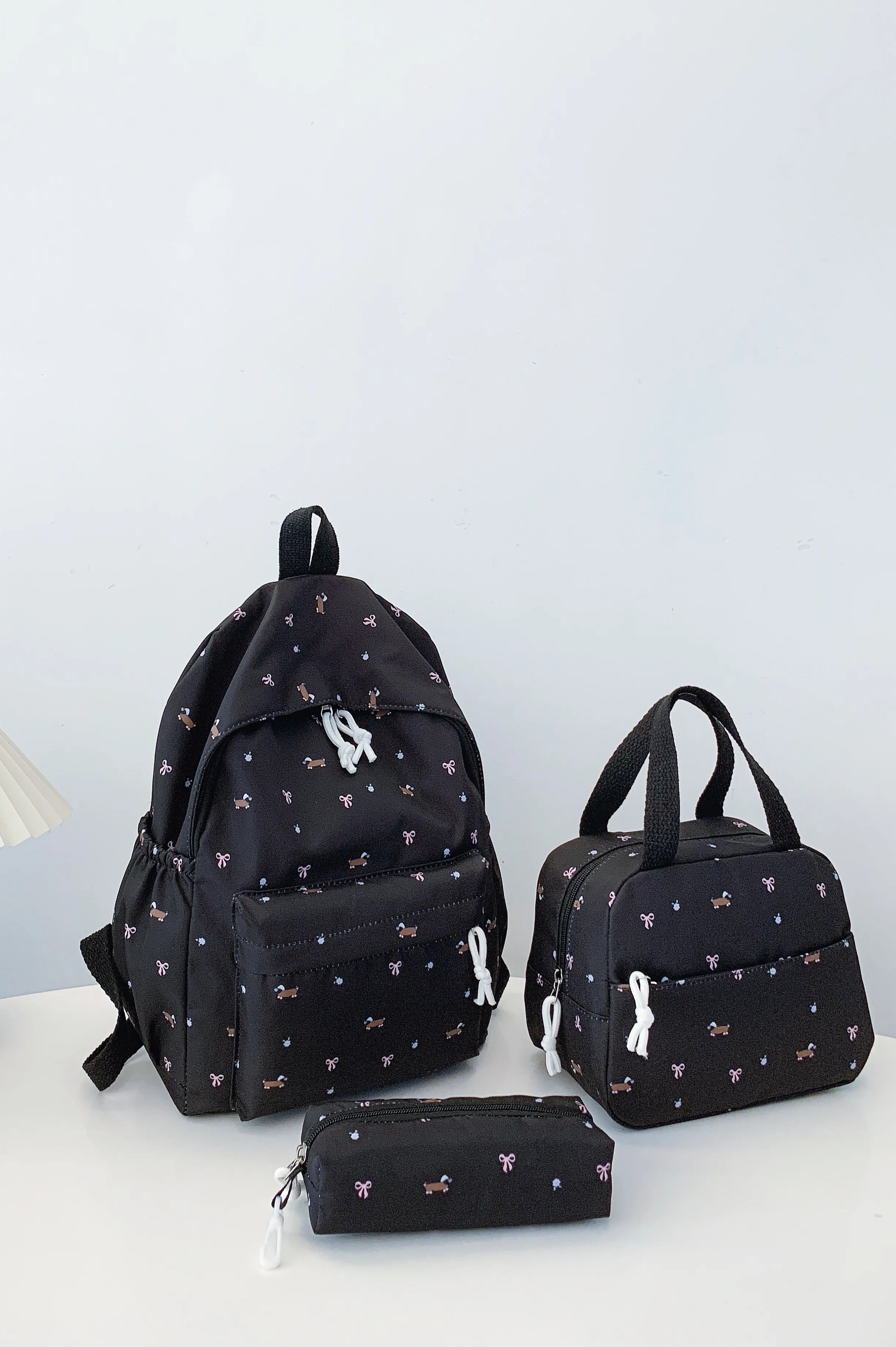 3-Piece Daisy Print Canvas Bag Set-Stay Foxy Boutique, Florissant, Missouri