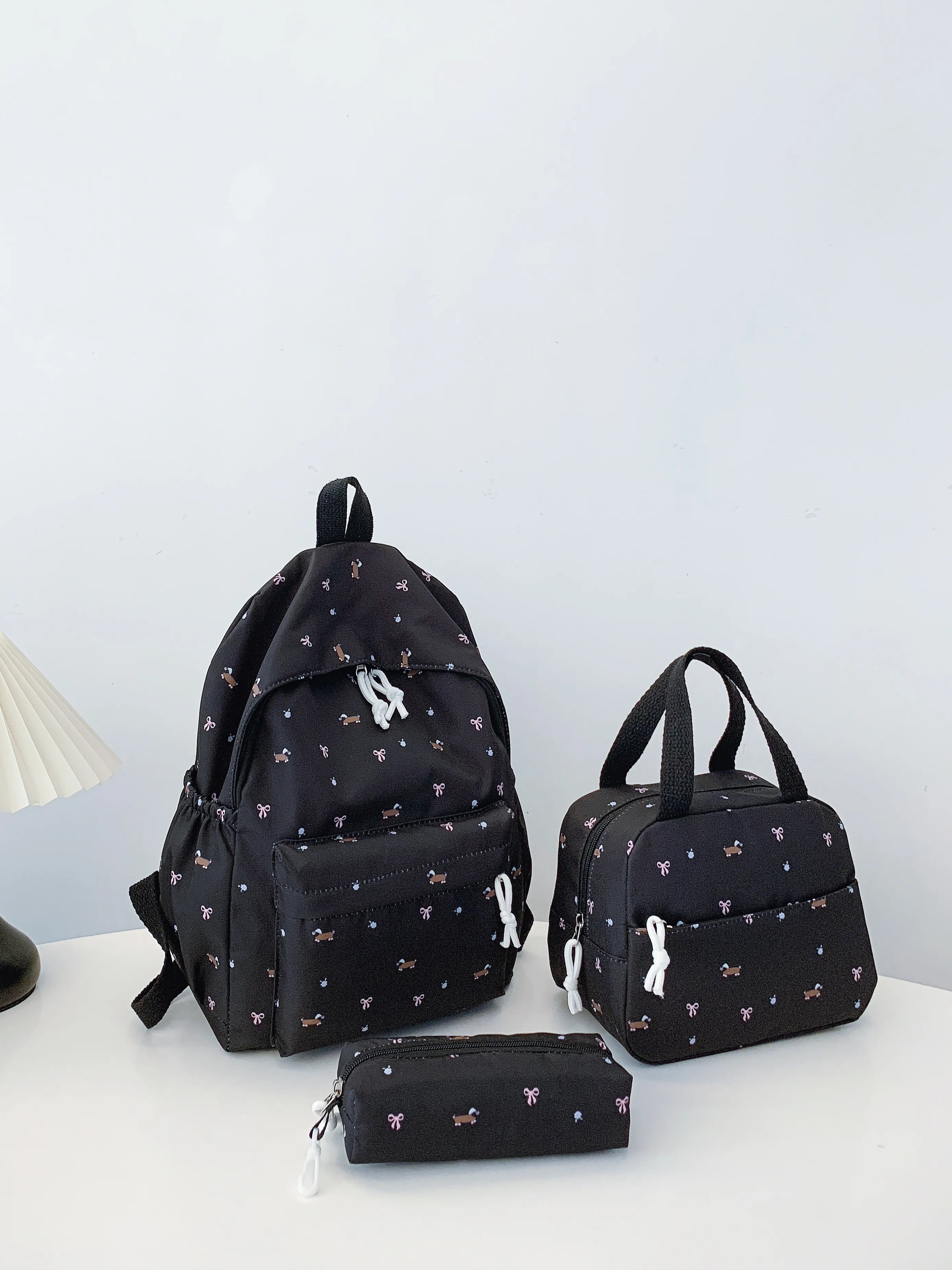 3-Piece Daisy Print Canvas Bag Set-Stay Foxy Boutique, Florissant, Missouri
