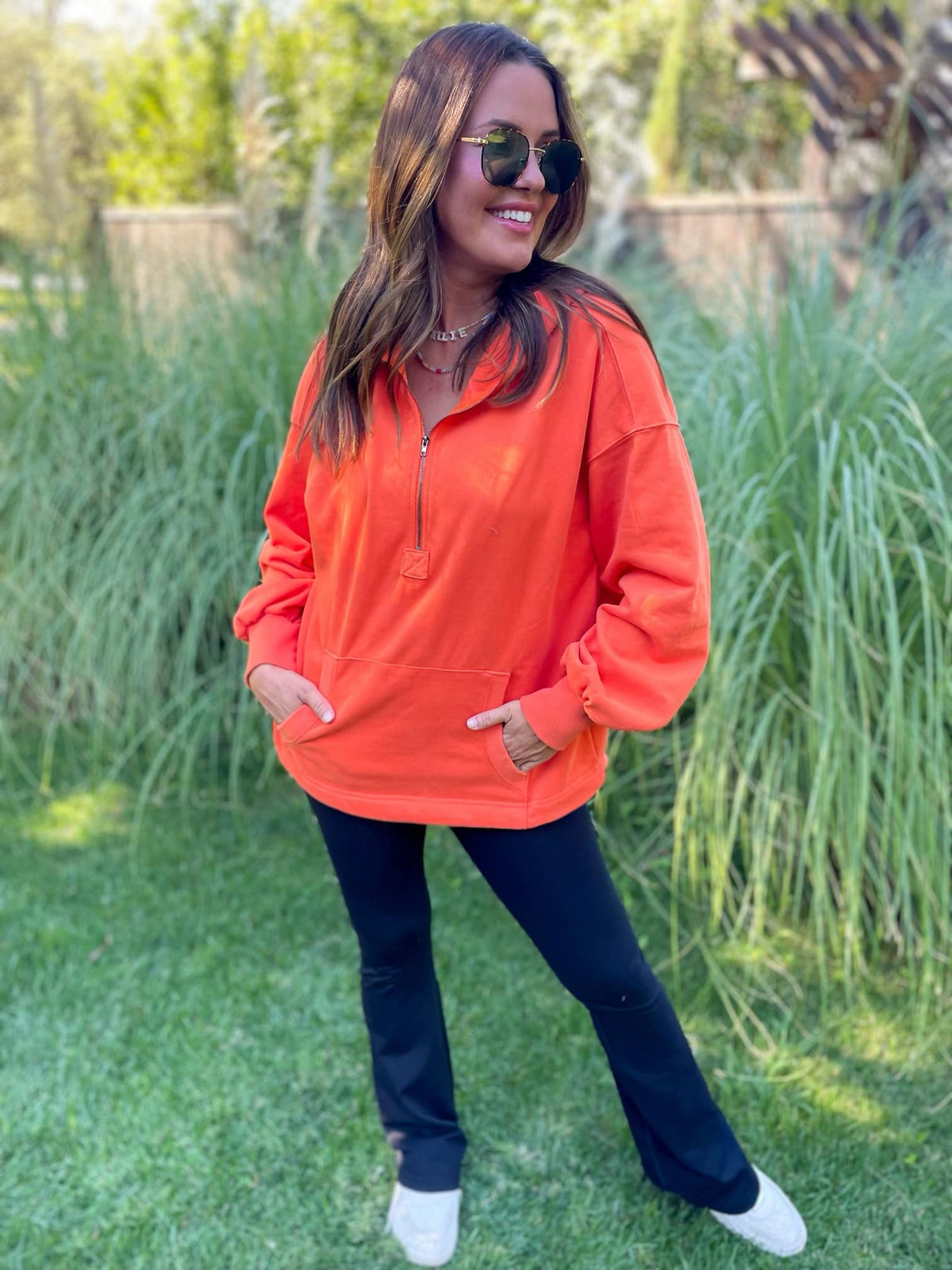 Hendrick Half Zip Hoodie in Nine Colors-Womens-Stay Foxy Boutique, Florissant, Missouri