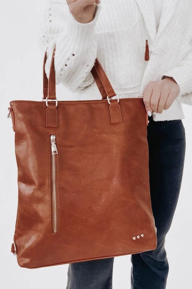 PREORDER: Upper East Side Vegan Leather Backpack & Crossbody Tote Bag in Three Colors-Womens-Stay Foxy Boutique, Florissant, Missouri