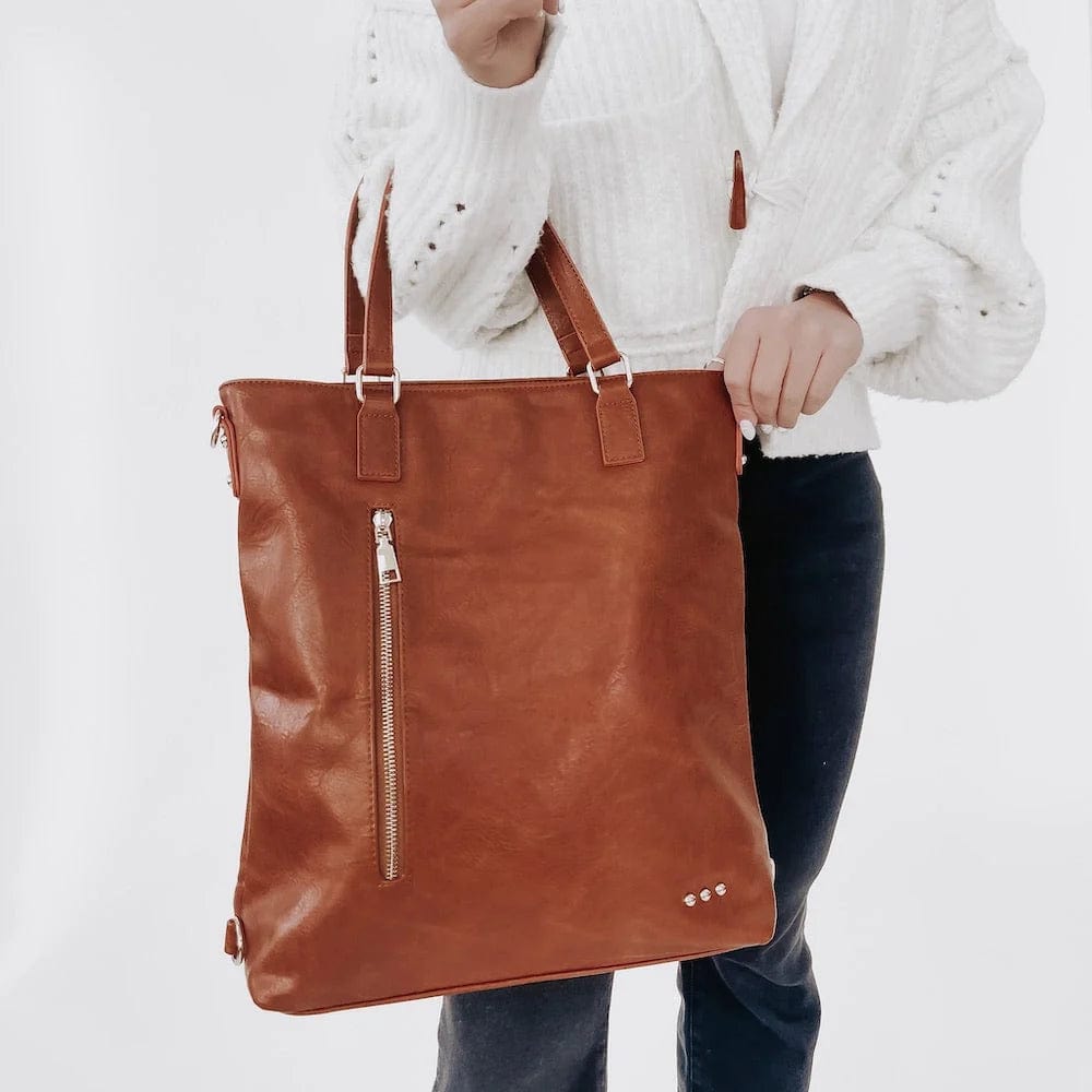 PREORDER: Upper East Side Vegan Leather Backpack & Crossbody Tote Bag in Three Colors-Womens-Stay Foxy Boutique, Florissant, Missouri