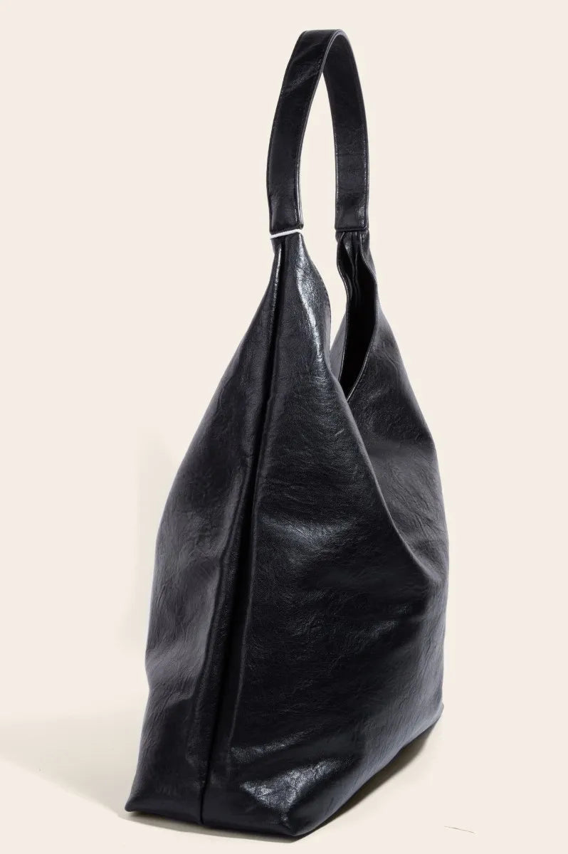 Fame Faux Leather Tote Bag-Stay Foxy Boutique, Florissant, Missouri