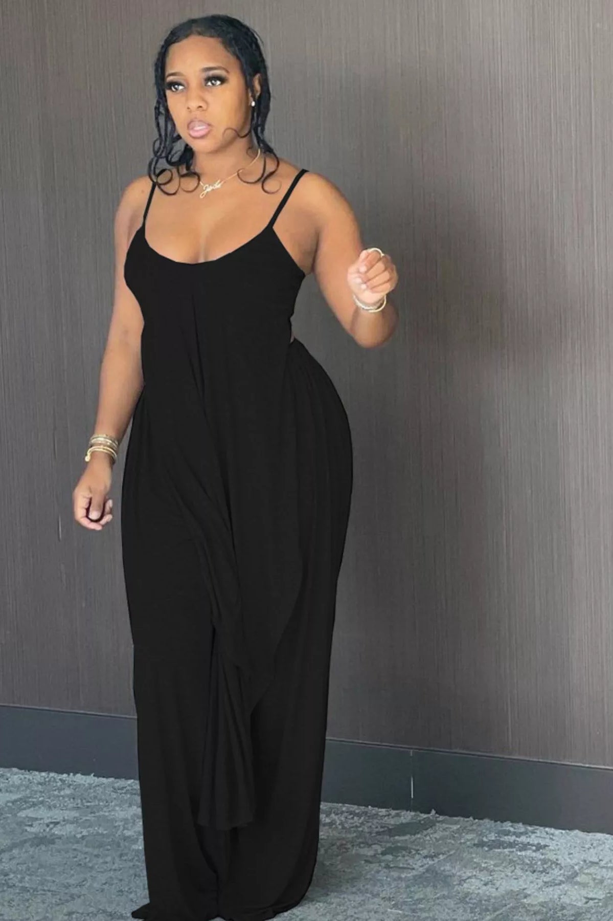 Full Size Asymmetrical Hem Cami and Pants Set Plus Size-Stay Foxy Boutique, Florissant, Missouri