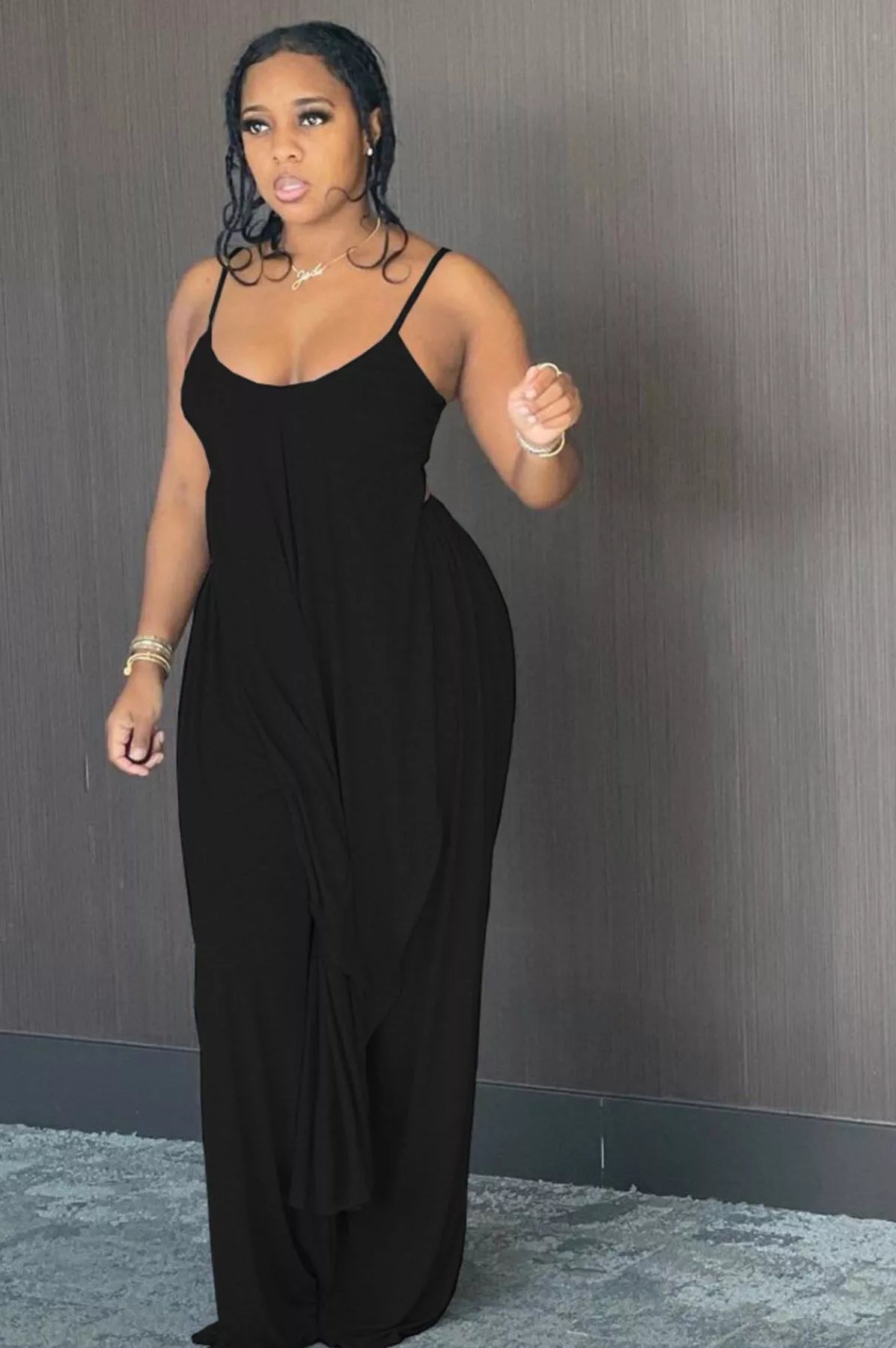 Full Size Asymmetrical Hem Cami and Pants Set Plus Size-Stay Foxy Boutique, Florissant, Missouri
