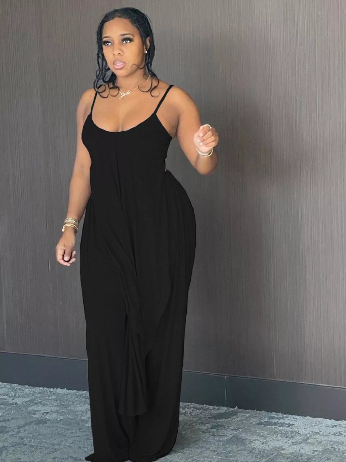 Full Size Asymmetrical Hem Cami and Pants Set Plus Size-Stay Foxy Boutique, Florissant, Missouri