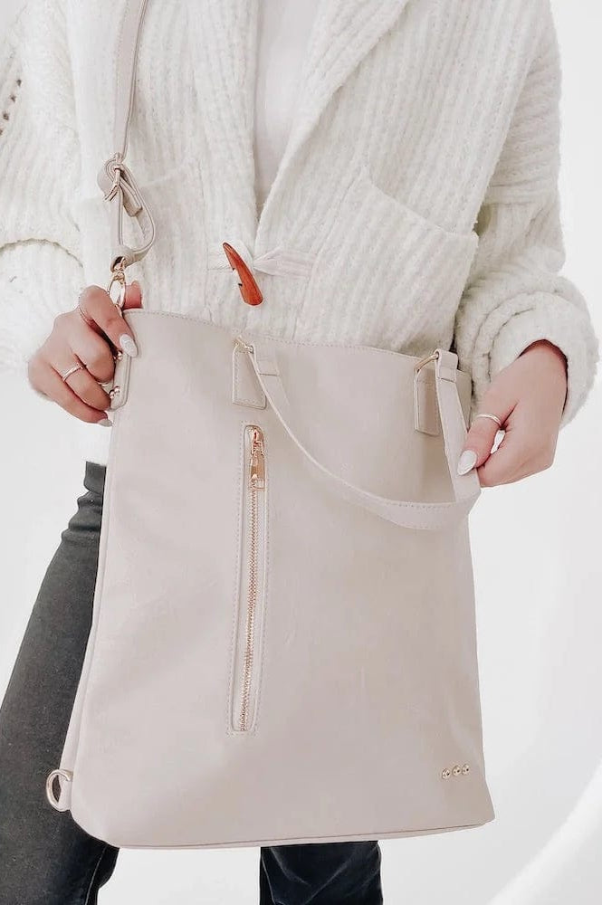 PREORDER: Upper East Side Vegan Leather Backpack & Crossbody Tote Bag in Three Colors-Womens-Stay Foxy Boutique, Florissant, Missouri