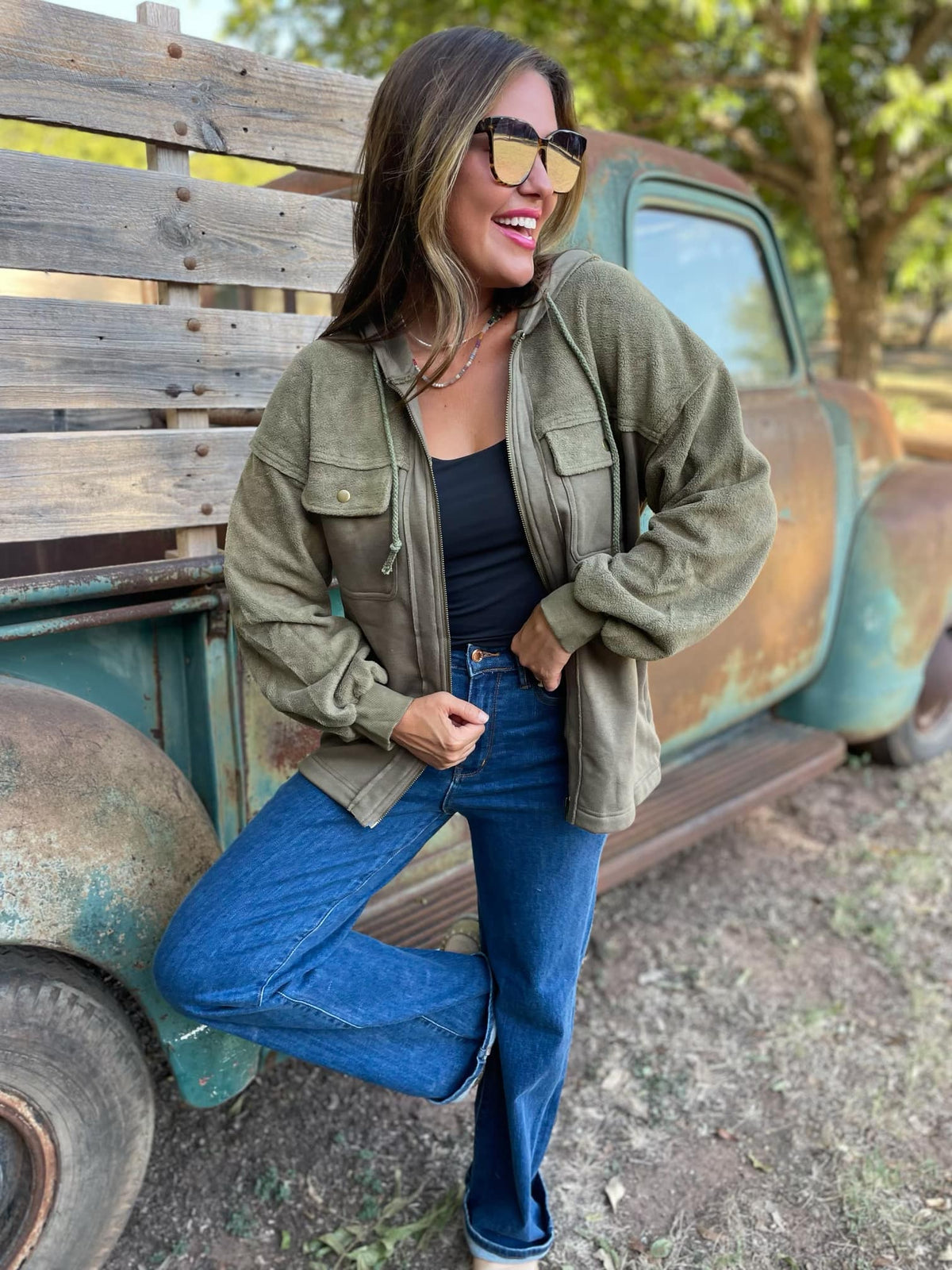 Best Selling Carson Hooded Jacket in Five Colors-Womens-Stay Foxy Boutique, Florissant, Missouri