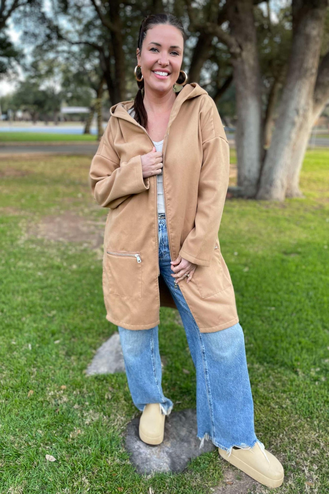 PREORDER: Time Slips Away Hooded Jacket in Three Colors-Womens-Stay Foxy Boutique, Florissant, Missouri